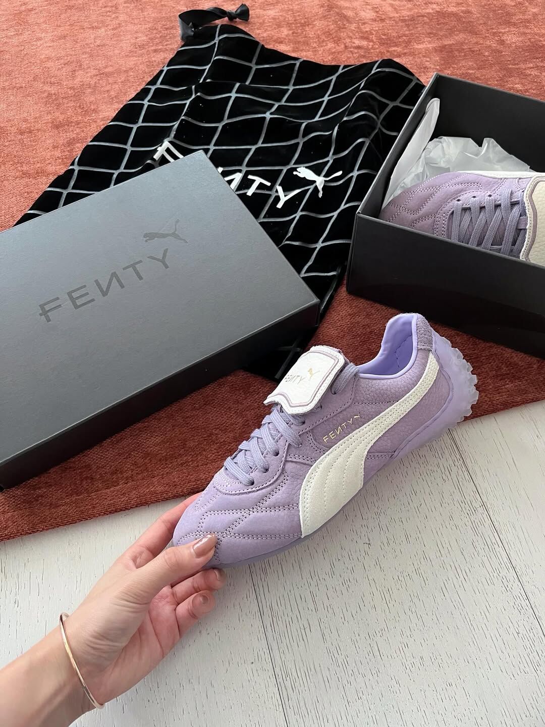 PUMA x Fenty Avanti LS 香芋紫 蕾哈娜 聯名款 翻蓋鞋舌 復古 薄底鞋 40419103