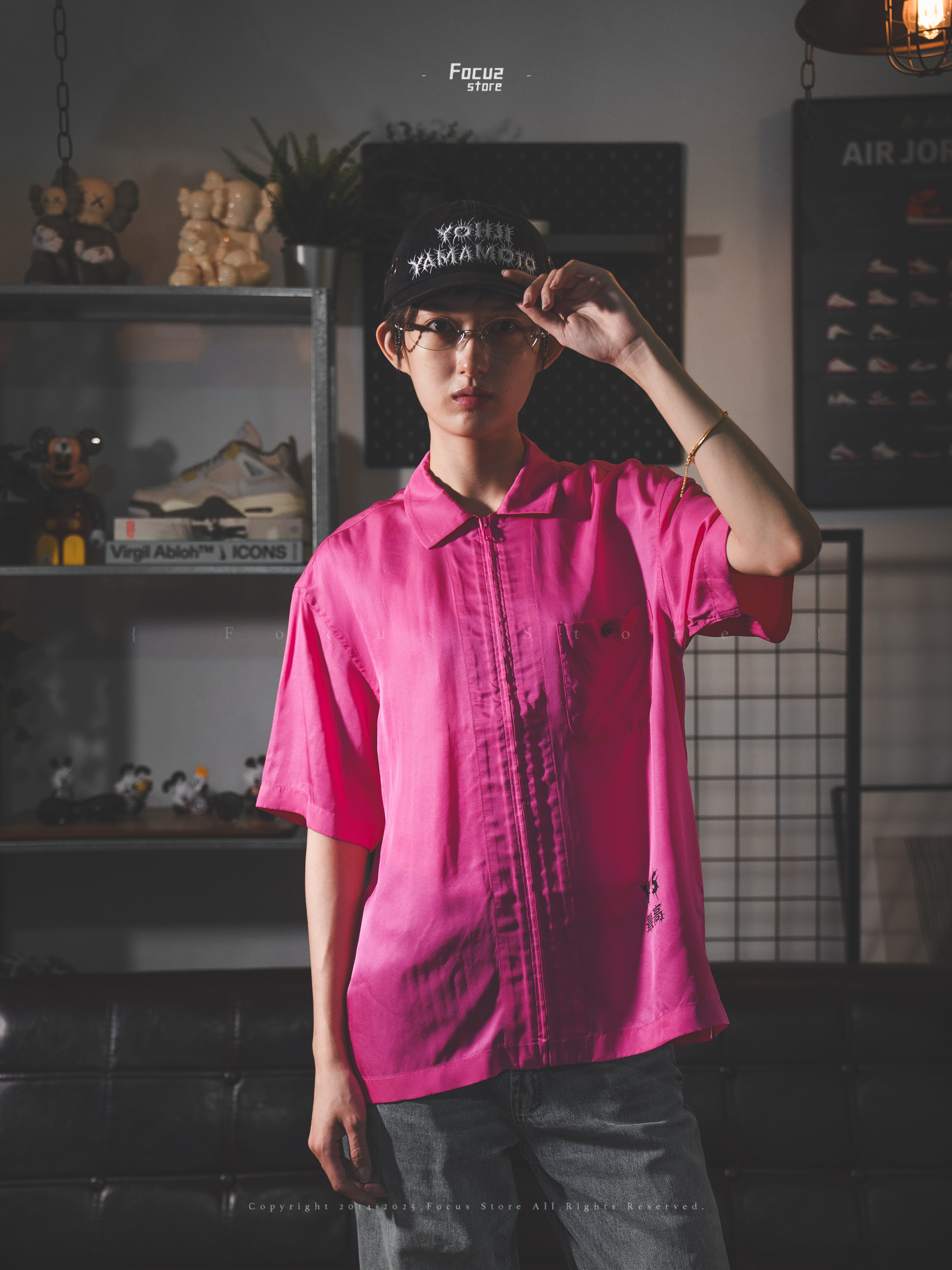 【Focus Store】現貨秒發 Yohji Yamamoto x Supreme FW25 Week3 Silk Zip Up S/S Shirt 兩色 拉鍊襯衫