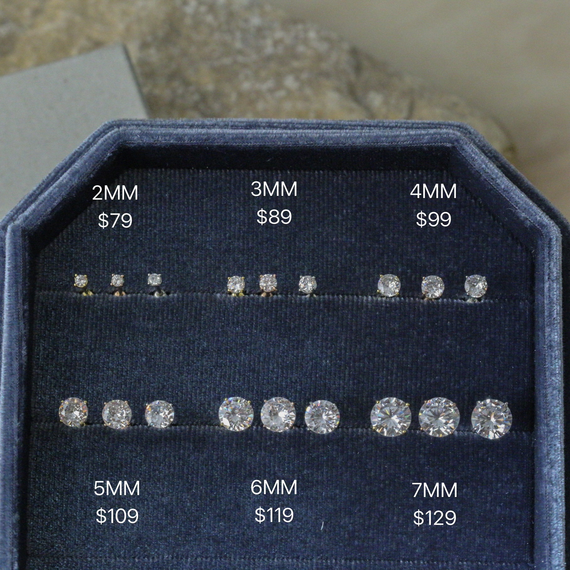 sve7 (2mm 鋯石鎖珠耳環）