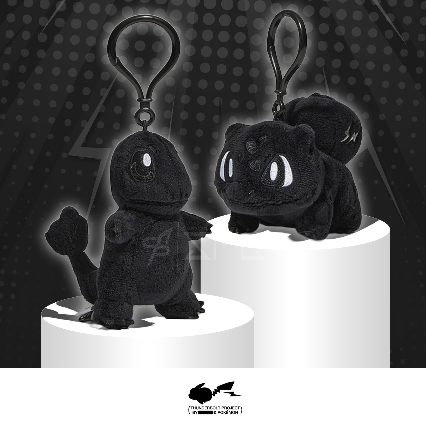 Fragment藤原浩 x Pokémon 寶可夢吊飾 黑魂 小火龍 / 妙娃種子