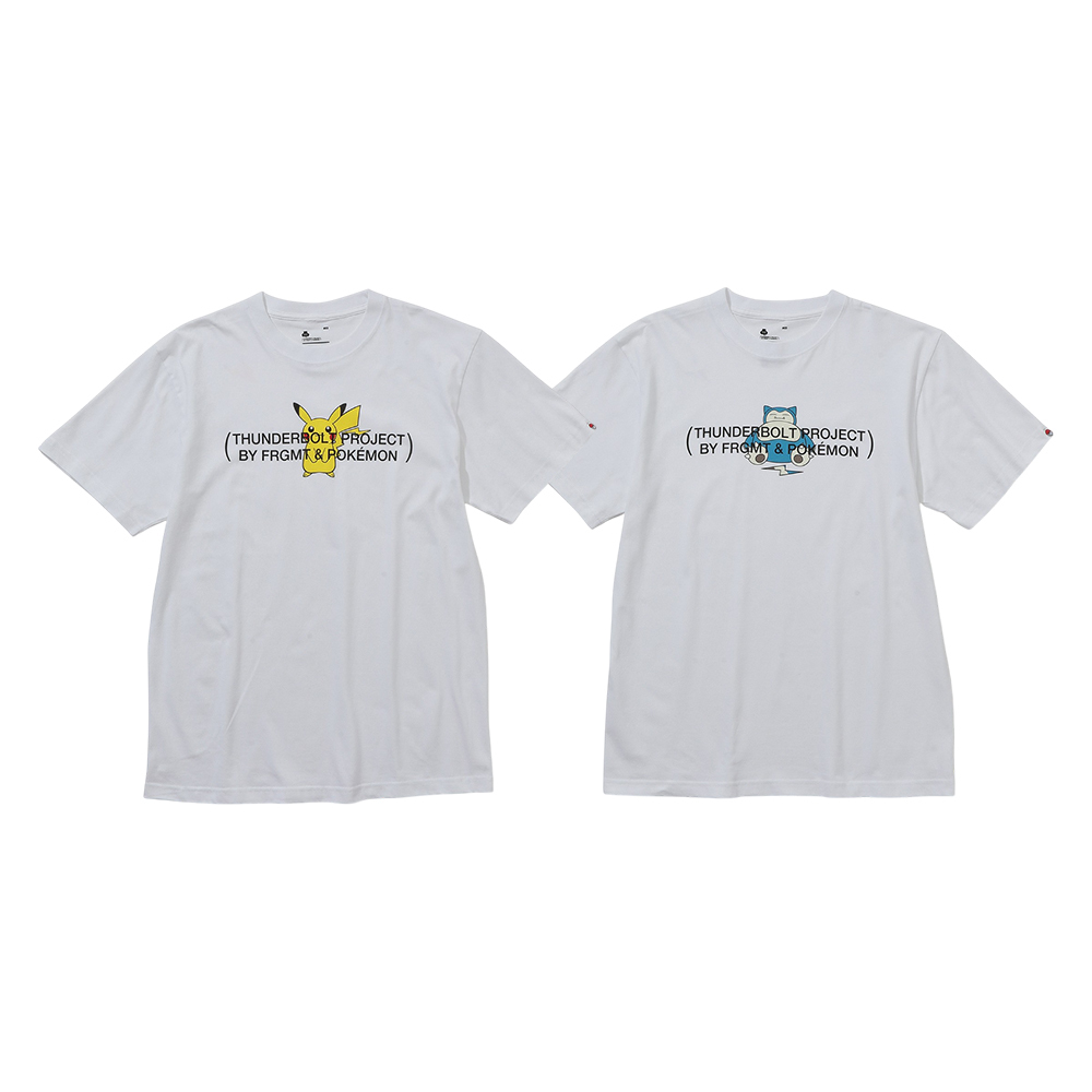 Fragment x Pokemon Thunderbolt Project 皮卡丘、卡比獸 白色 短袖