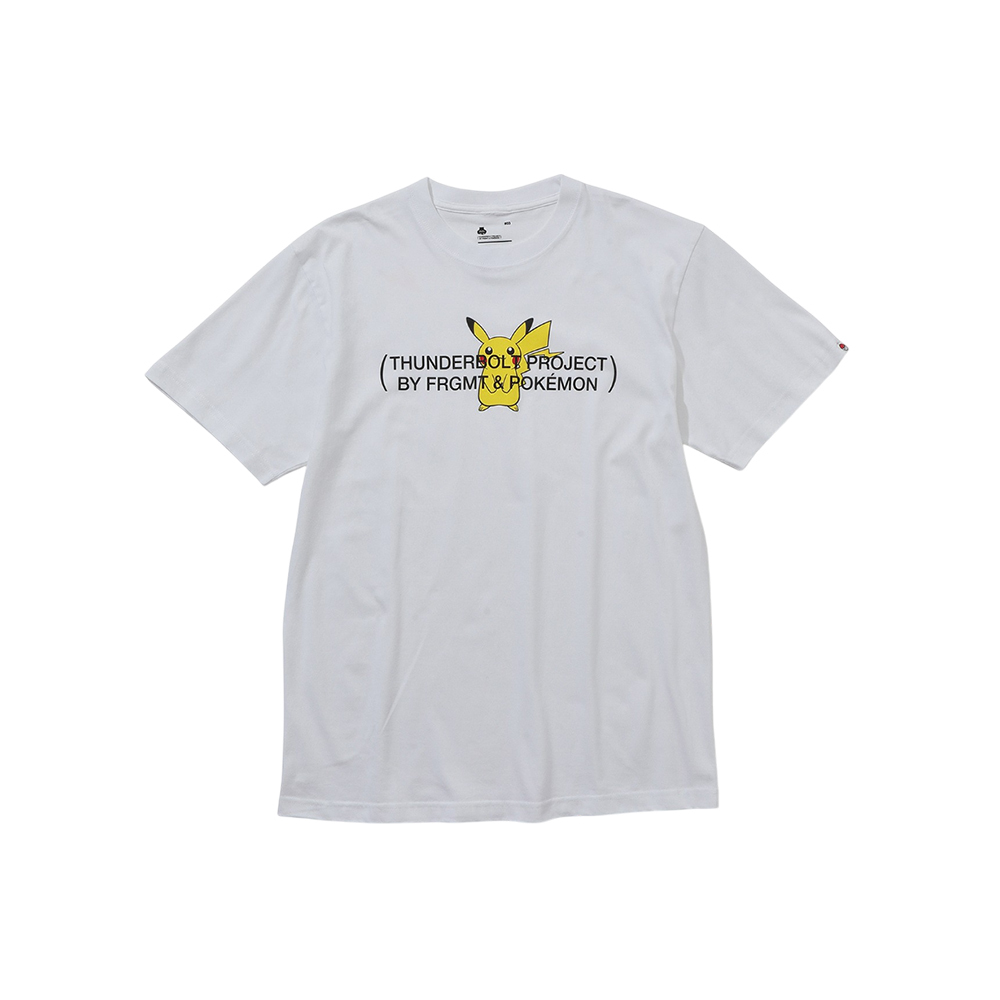 Fragment x Pokemon Thunderbolt Project 皮卡丘、卡比獸 白色 短袖