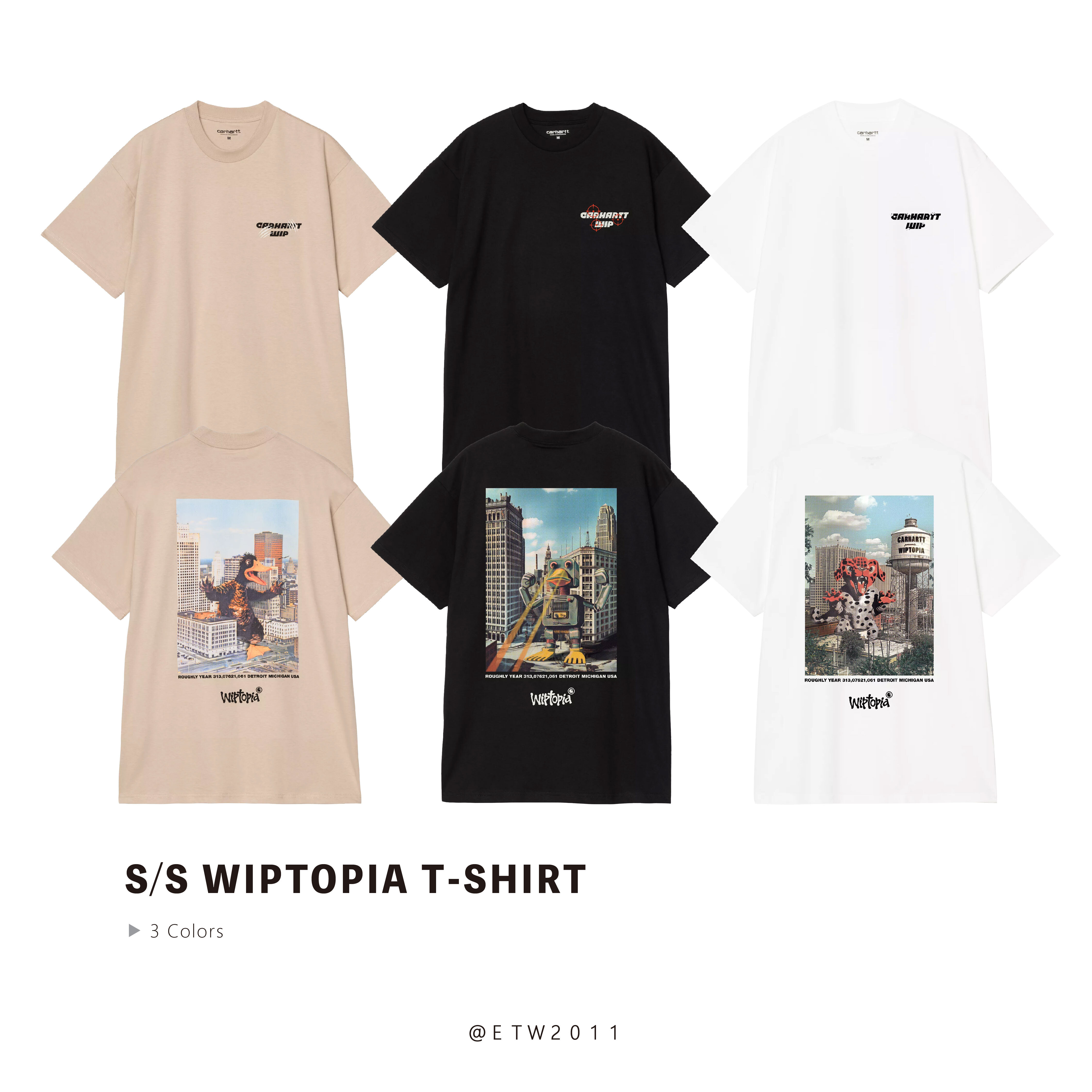☆ETW☆【EASY TO WEAR】CARHARTT WIP S/S Wiptopia T-Shirt 卡哈 歐版 卡通 烏托邦 短T