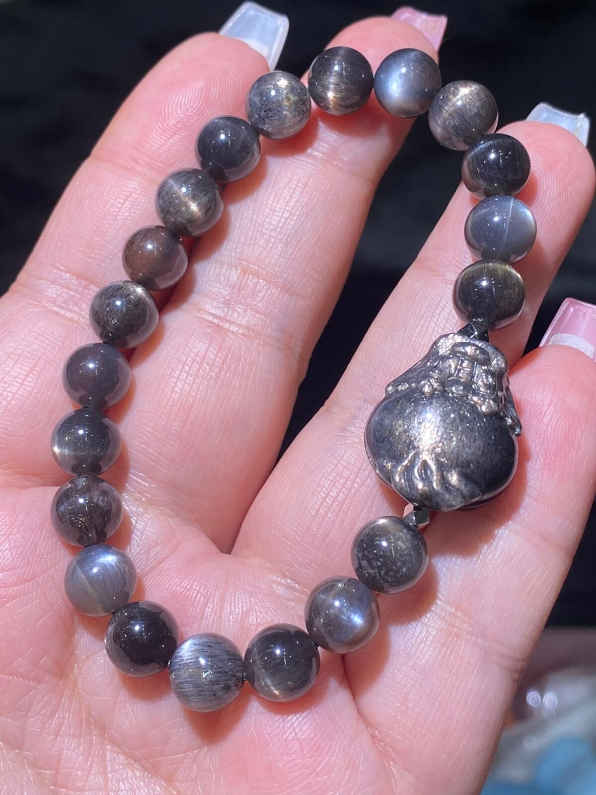 獨家黑太陽骨幹龍龜手串