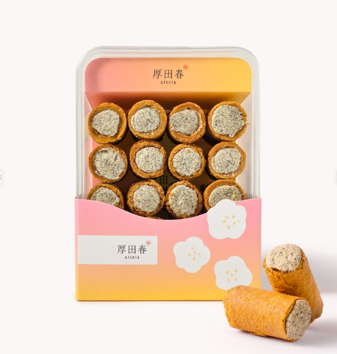 厚田春【-濃餡蛋捲】減醣伯爵紅茶 [奢] 蛋捲 (16入)  210g  急凍保存7-8個月/ 常溫保存 2 個月