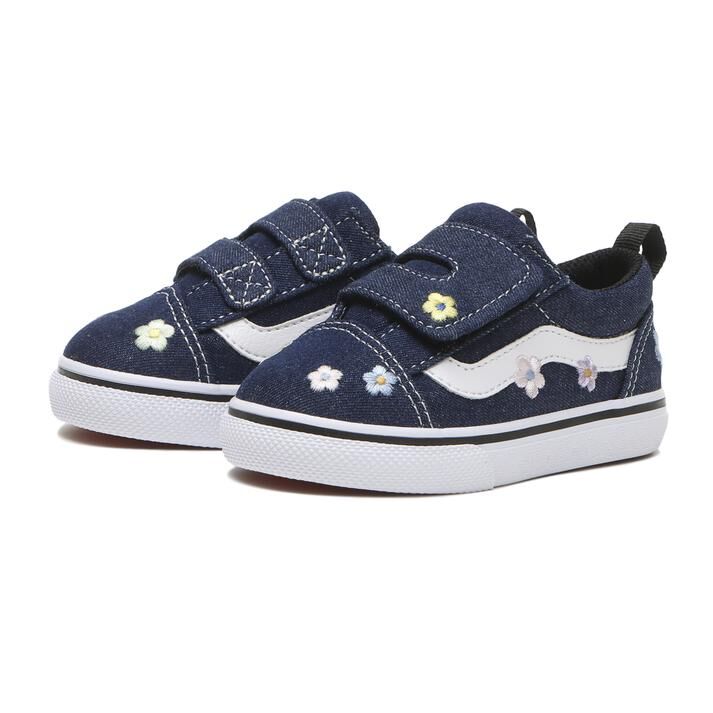 Vans Denim 日本新款 牛仔藍 丹寧 小雛菊 小花 好穿脫 小童 童鞋 V36TDL V98TDL