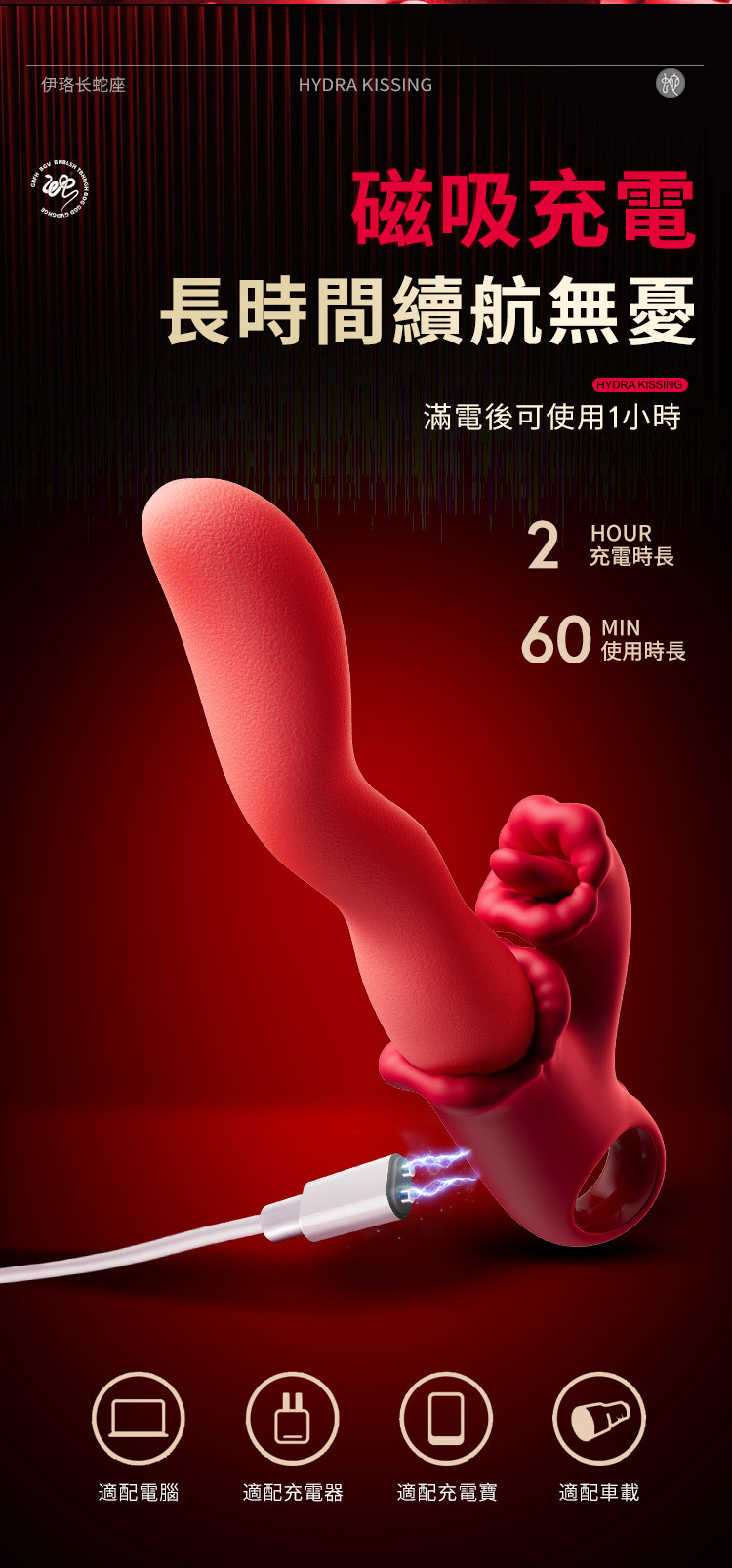 香港 EROCOME,EROCOME,EROCOME伊珞,伊珞,G點按摩棒,按摩棒,高潮按摩棒,自動抽插按摩棒,EROCOME HYDRA Kissing,長蛇座Kissing,長蛇座接吻