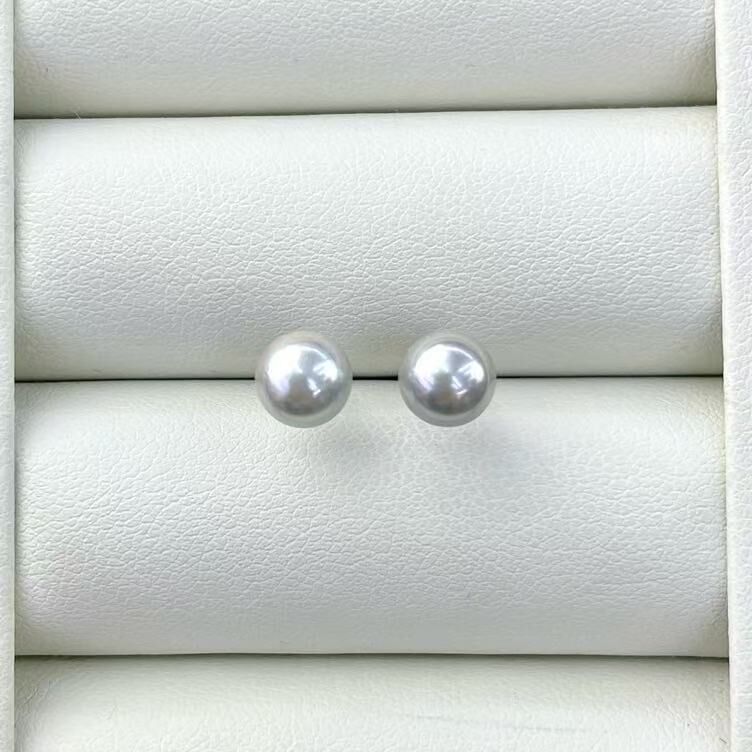 zc1651  海水真多麻耳钉  #63715