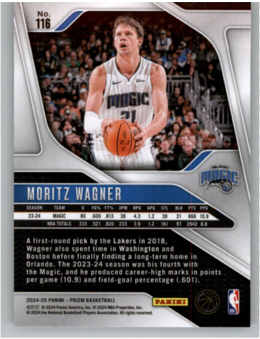 2024 PANINI PRIZM NO.116 MORITZ WAGNER