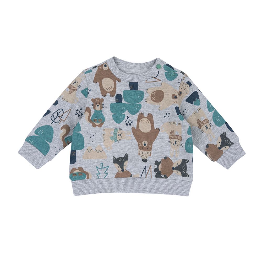 森林動物-滿版動物長袖上衣