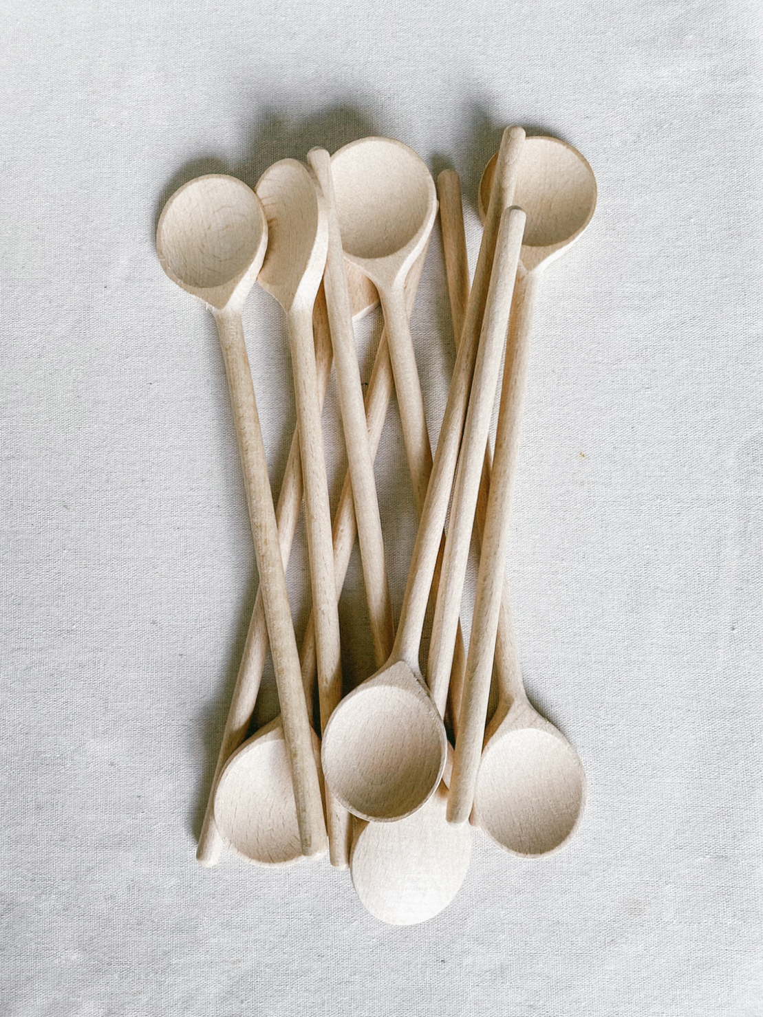 德國製櫸木無塗漆好用圓炒勺／攪拌勺