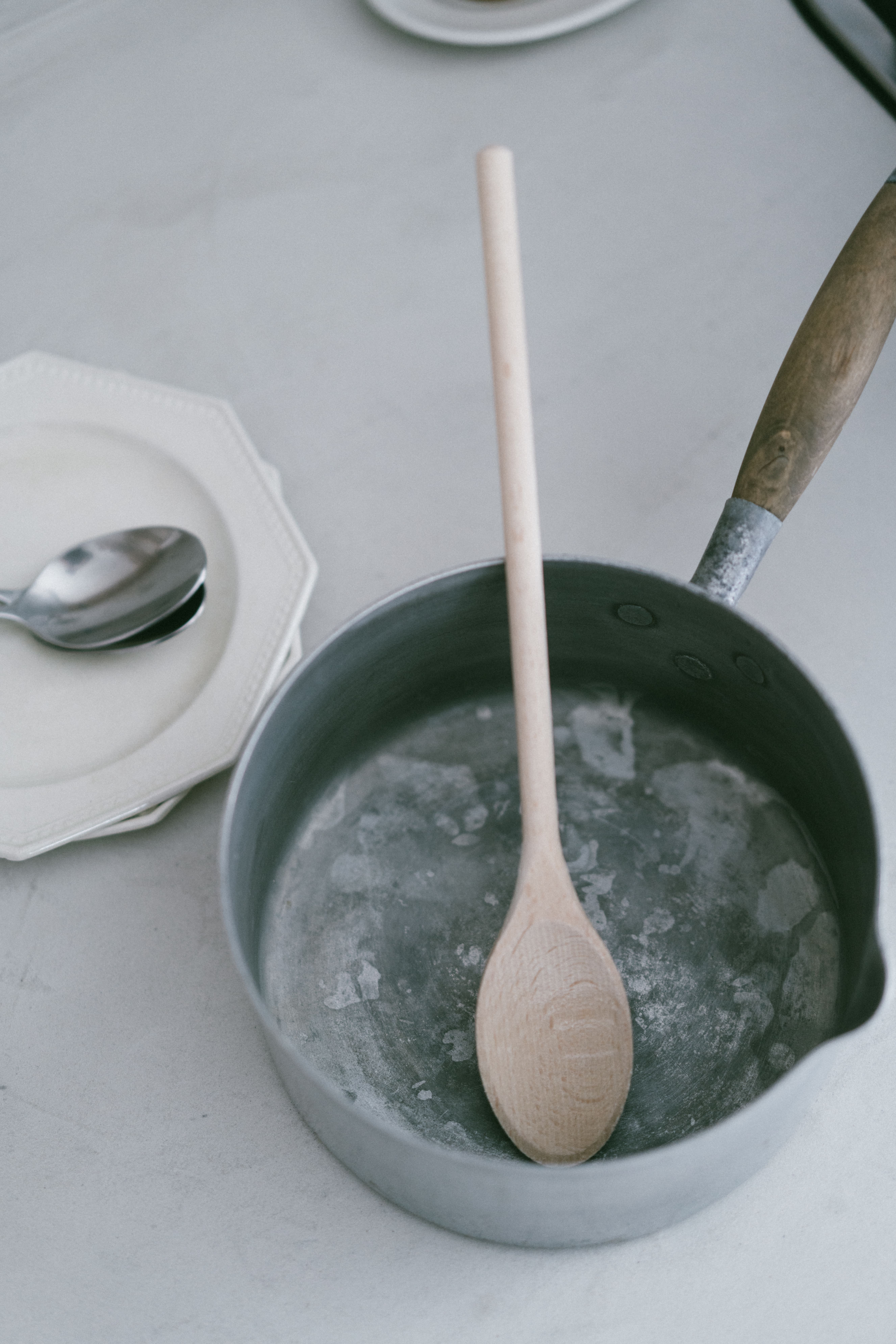 德國製櫸木無塗漆好用圓炒勺／攪拌勺