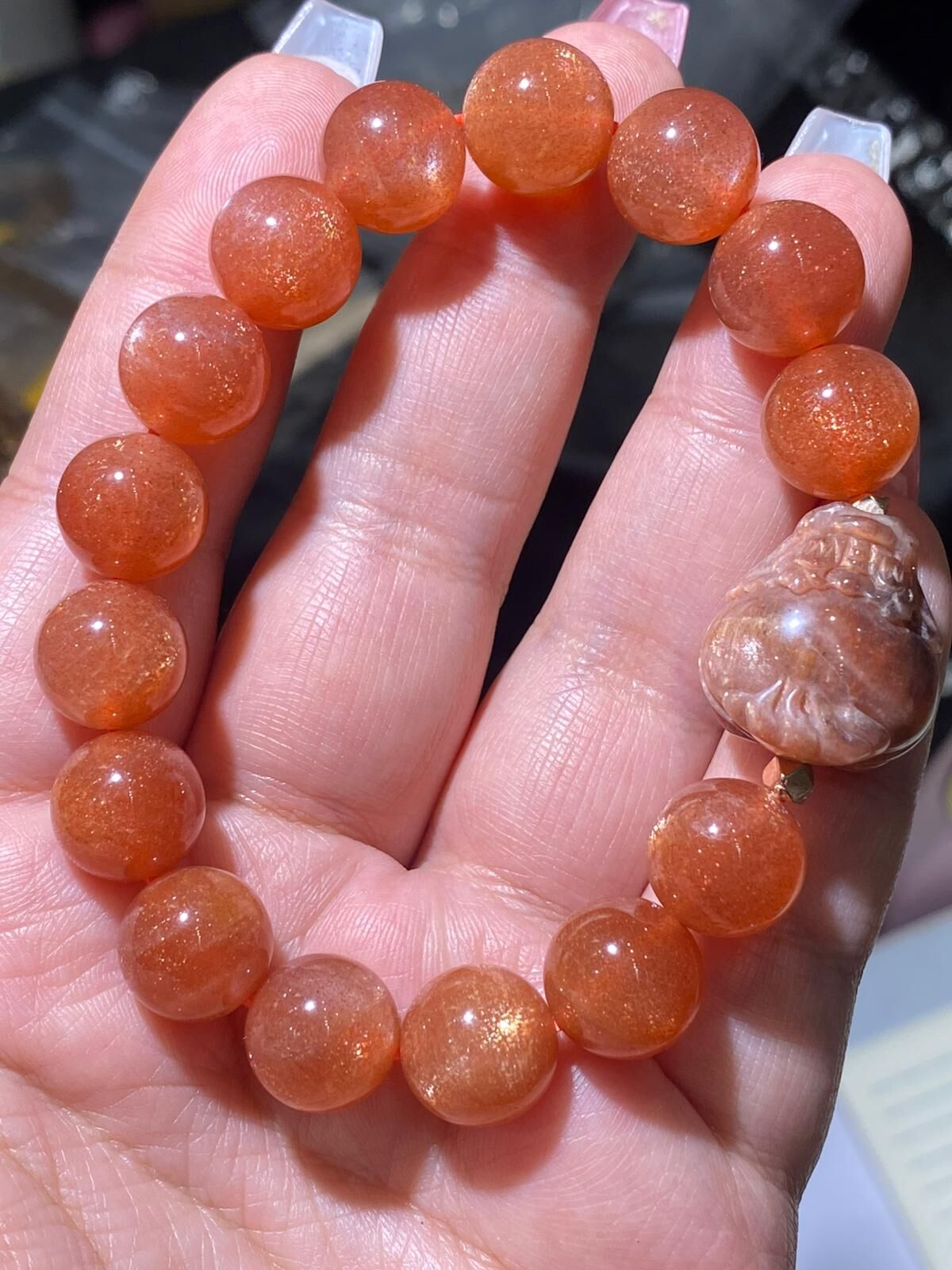 高質金沙太陽配龍龜手串