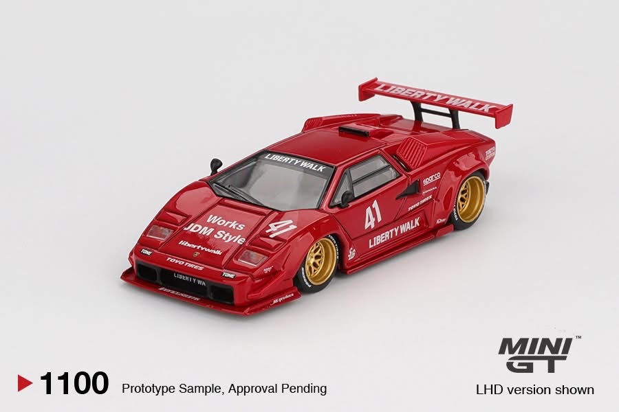 【預訂】Mini GT 1100 Lamborghini Countach LB-WORKS Red
