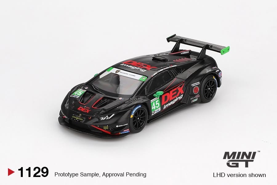 【預訂】Mini GT 1129 Lamborghini Huracán GT3 EVO2 #45 No.45 DEX Imaging&nbsp;2024 IMSA Daytona 24 Hrs