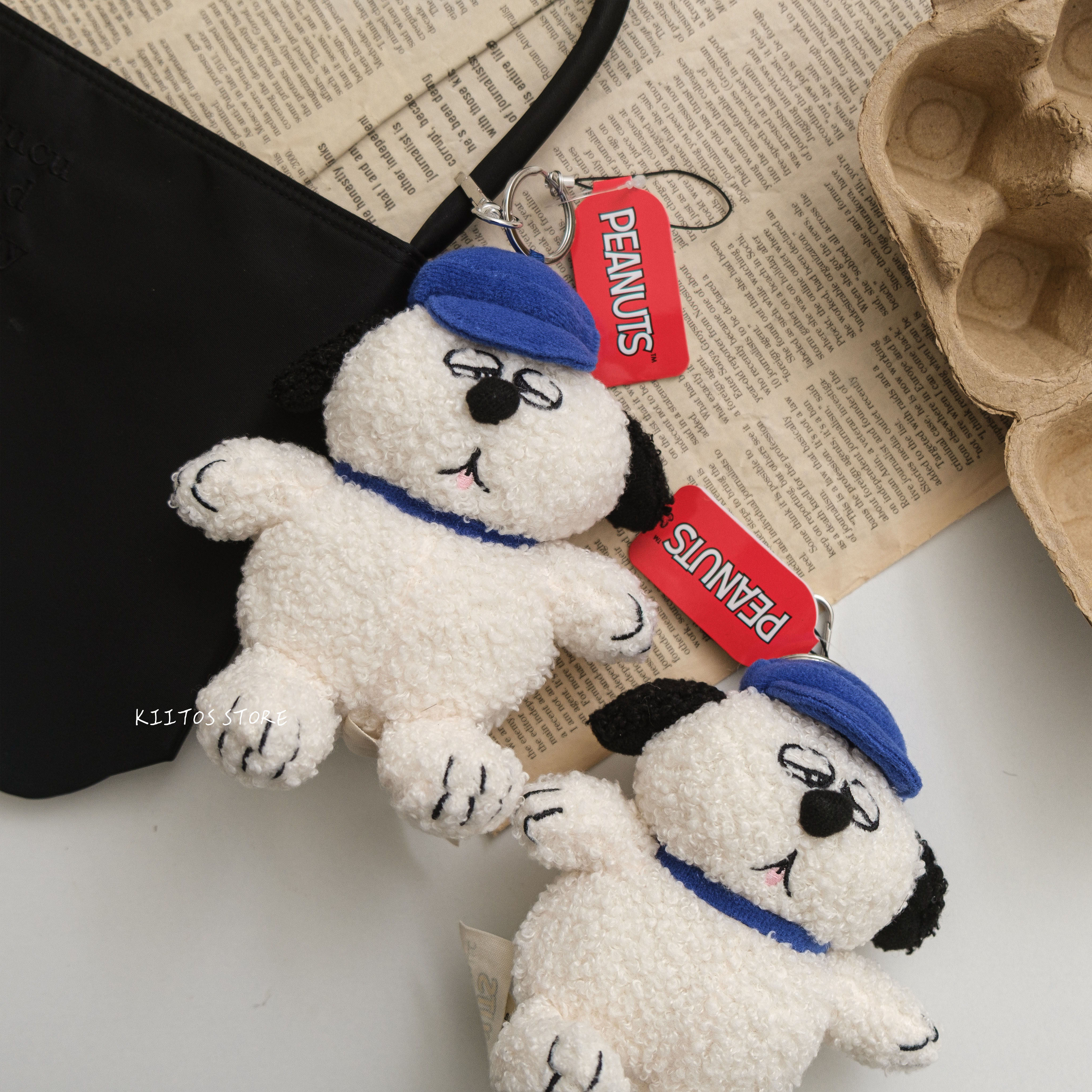 現貨 日本 Peanuts SNOOPY 藍帽 紅標 Olaf 歐拉夫 QQ毛 捲毛 娃娃 吊飾