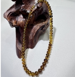 zc1705  抚顺金花药珀塔链