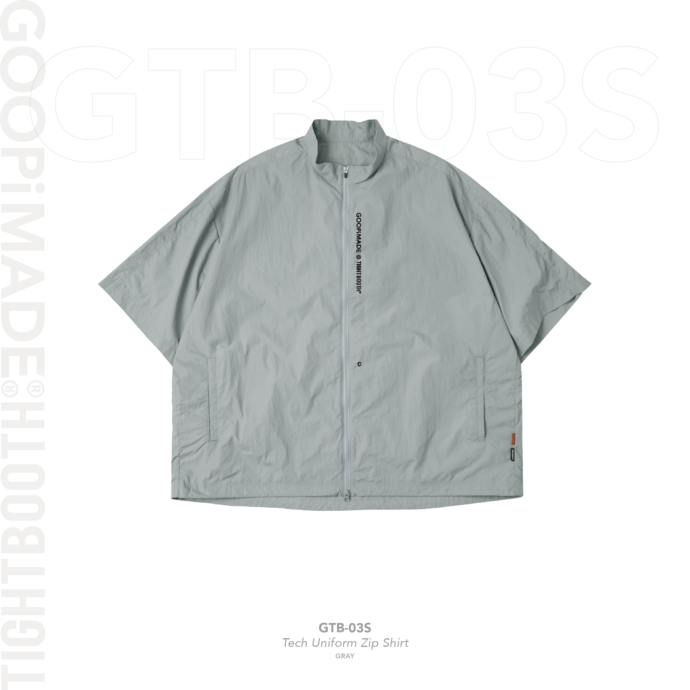 GTB-03S” Tech Uniform Zip Shirt - Gray