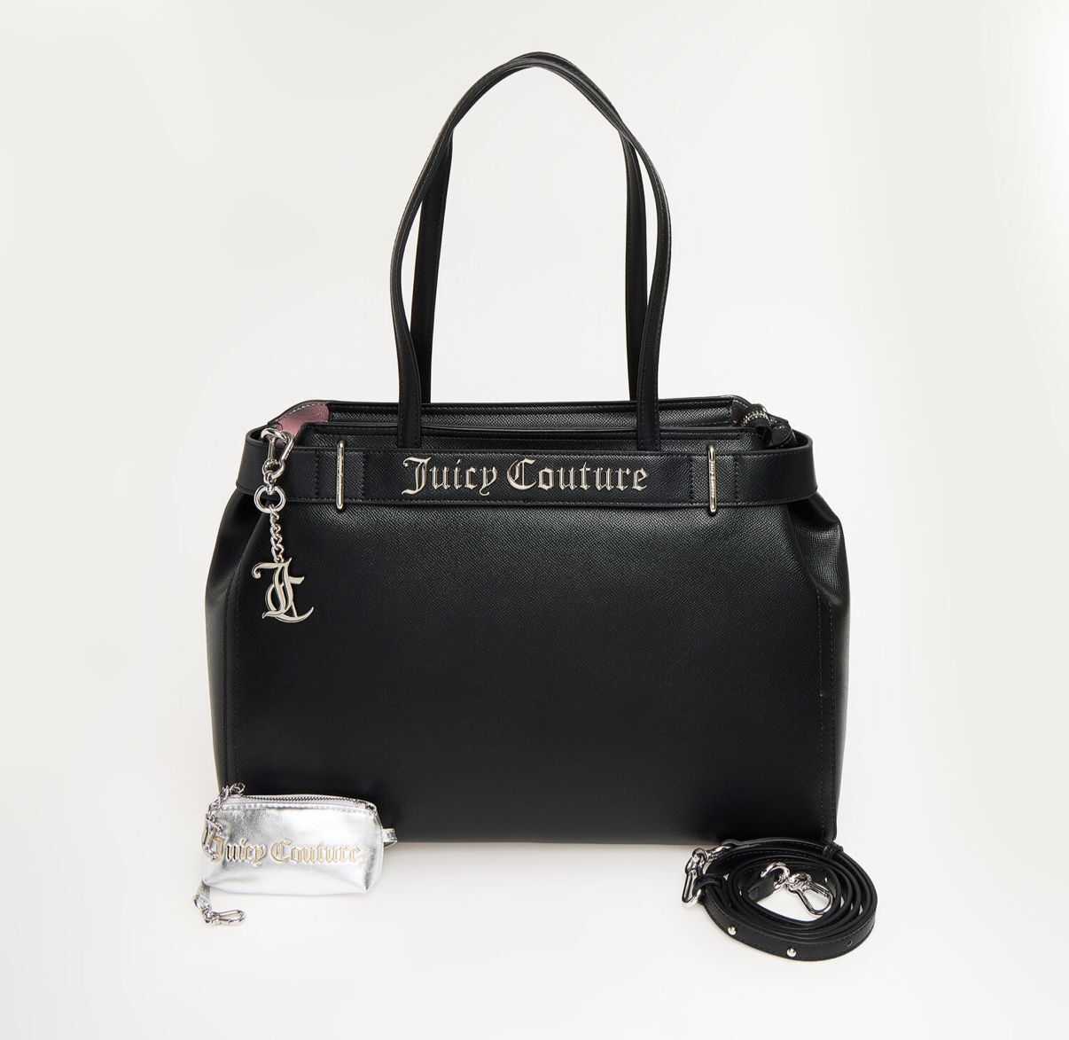 英國代購 (獨立訂單)-JUICY COUTURE Black Jasmine Tote Bag With Mini&nbsp;Wallet
