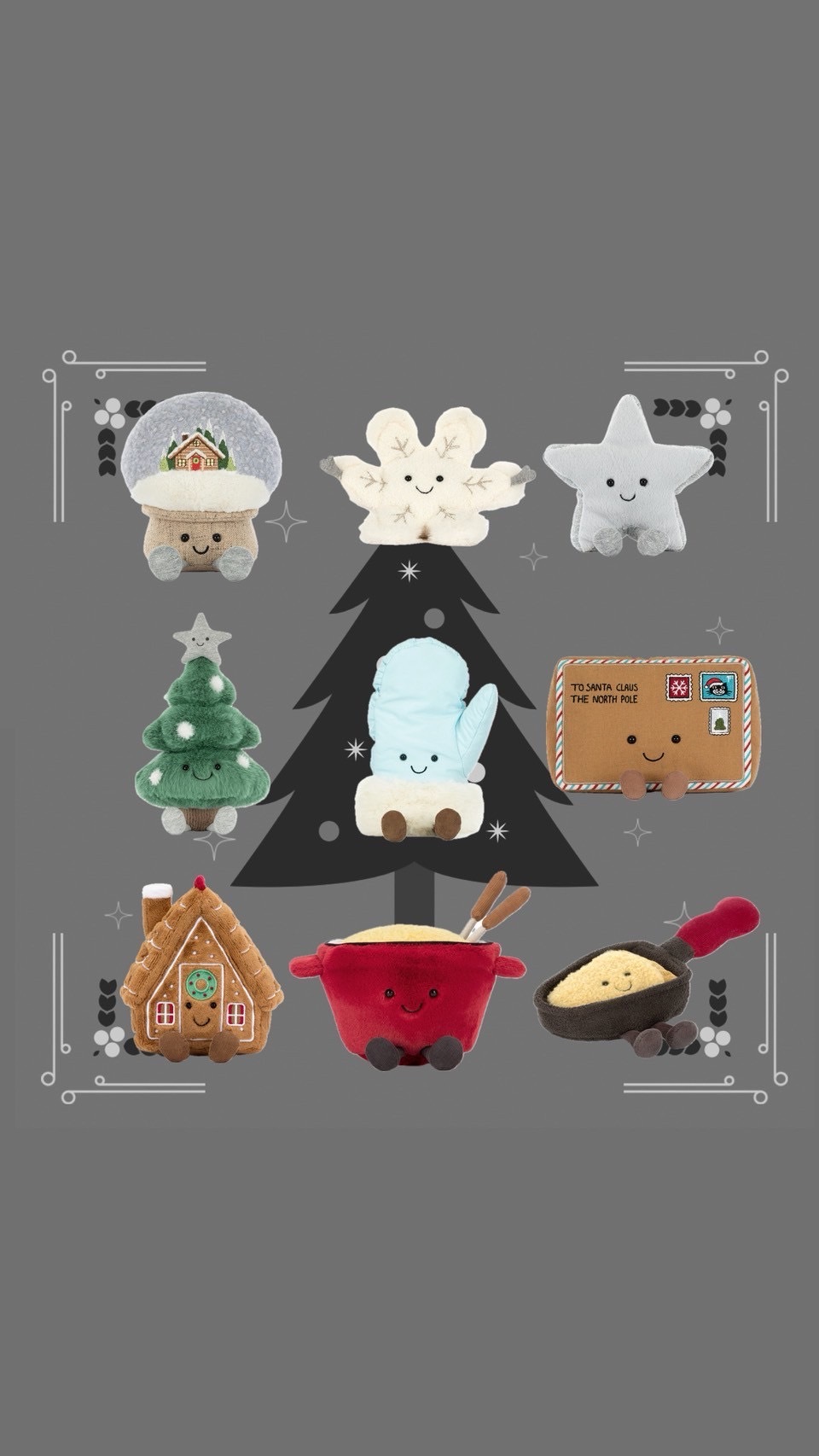 【Luxury】JELLYCAT 冬季限定 玩偶抱枕 熱門新品 聖誕禮物 聖誕樹 雪 水晶球 熊熊娃娃 滑雪鏡 薑餅人糖漿屋糖果屋 烏龜手套火鍋