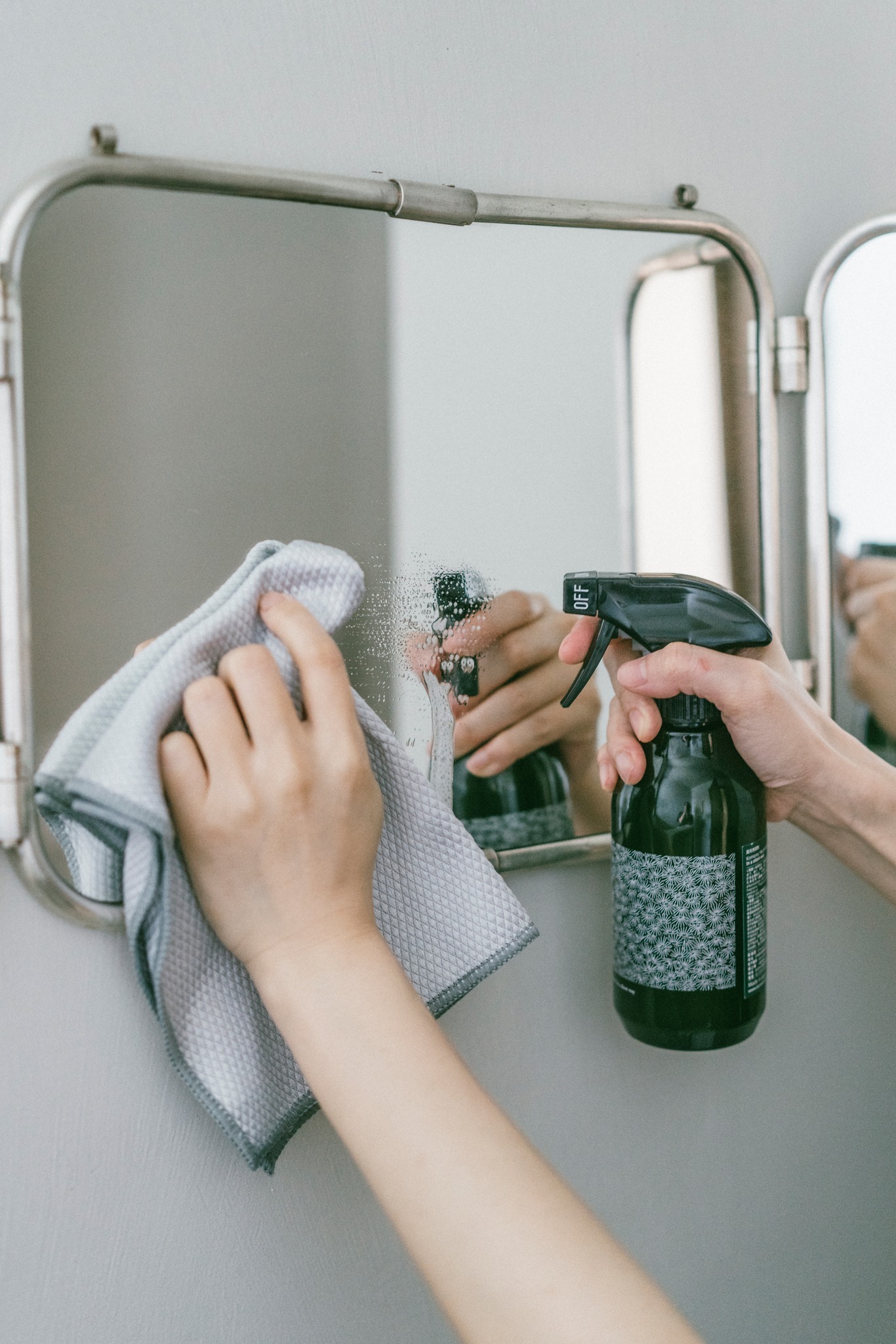 MARNA掃除の達人超細纖維玻璃鏡面清潔布（兩入）