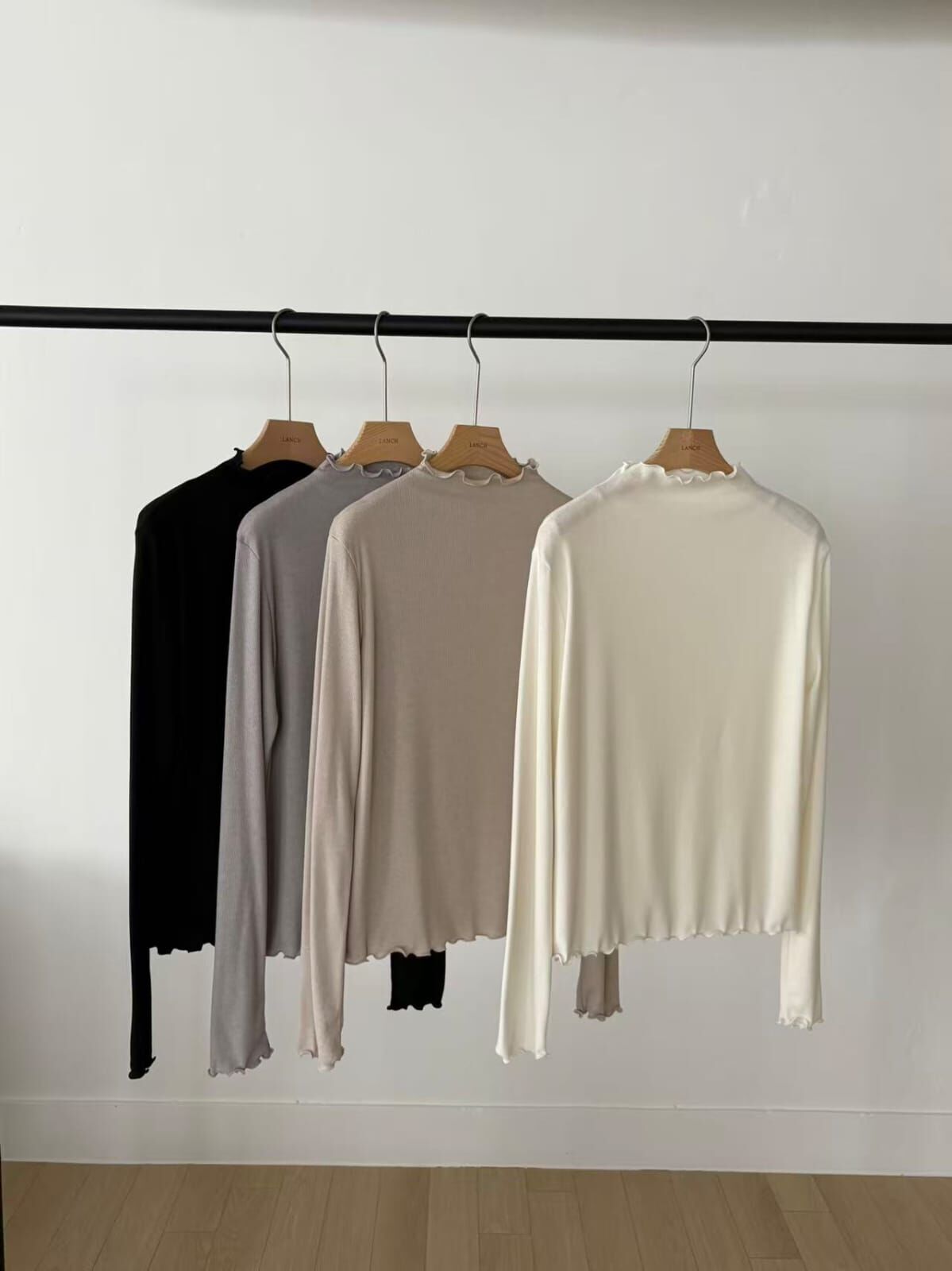 PE5025 秋冬打底王木耳樽領上衣