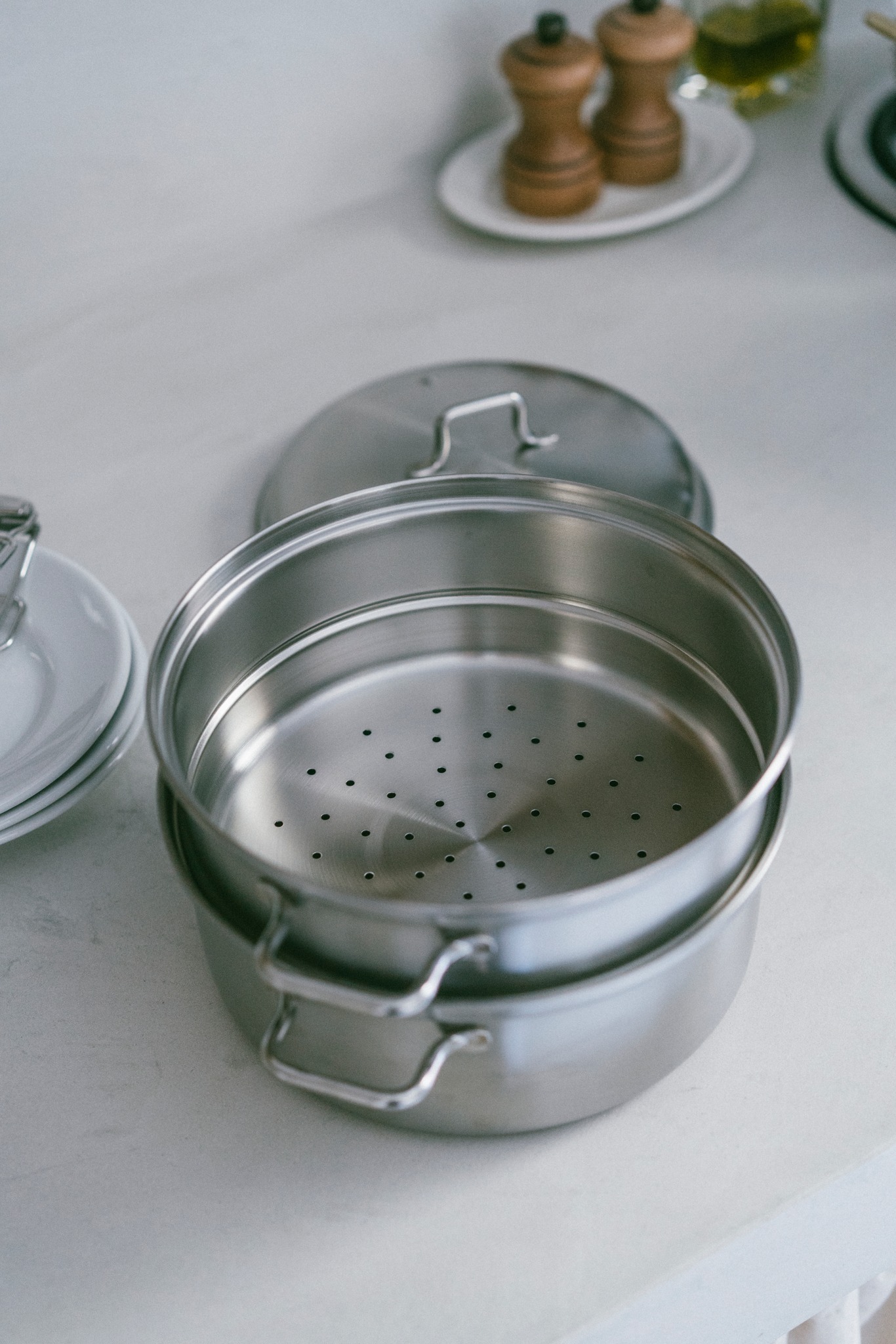 相澤工房AIZAWA日本製18-8三層鋼蒸煮兩用鍋（IH爐也適用）
