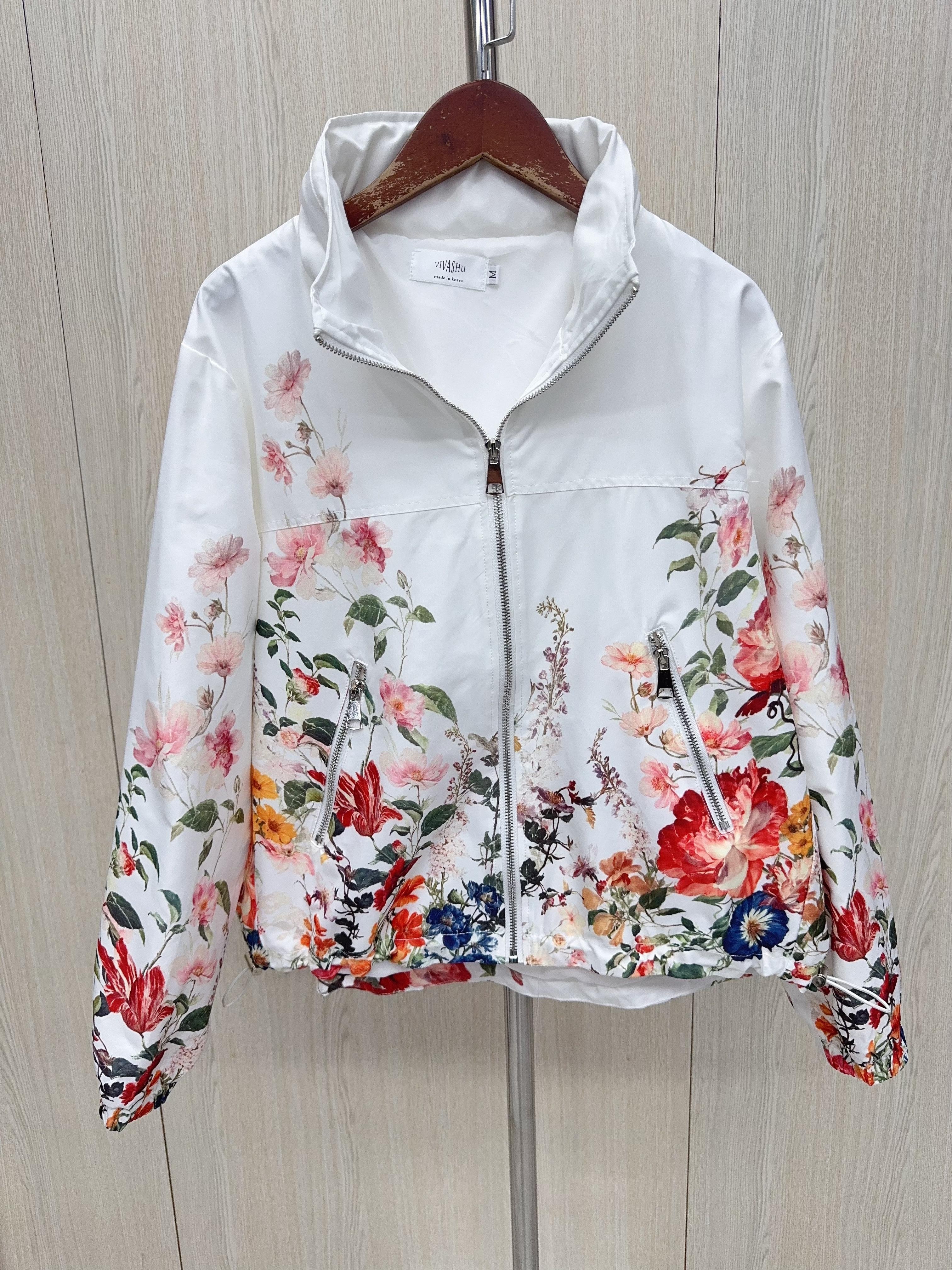 韓國花圖外套～110AL