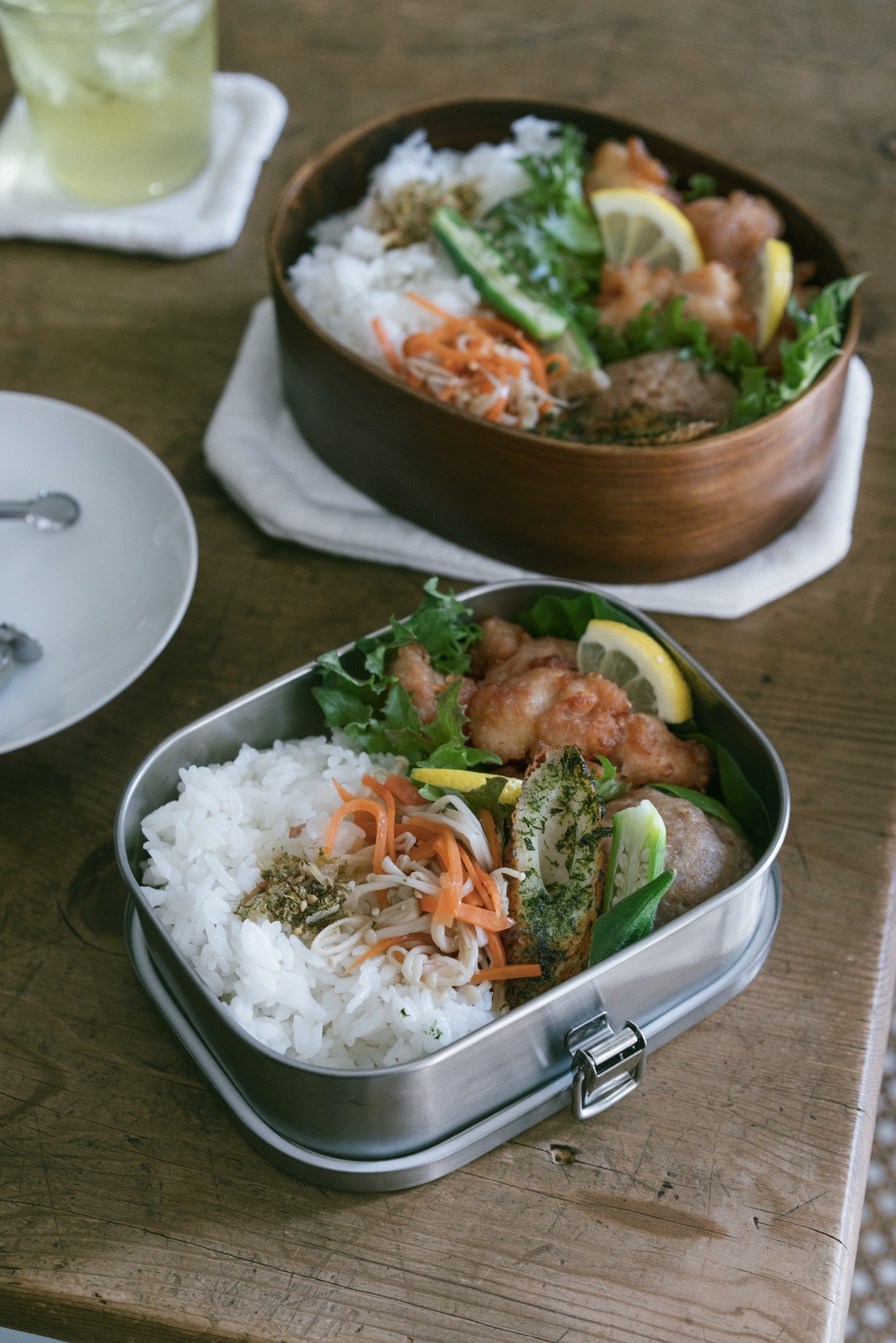 相澤工房AIZAWA日本製18-8不鏽鋼角型壓扣式便當盒