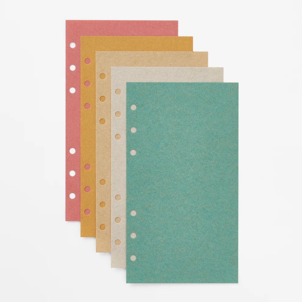 萬用手冊內頁｜復古5色 空白｜BIBLE SIZE｜TAKEO PAPER / 日本