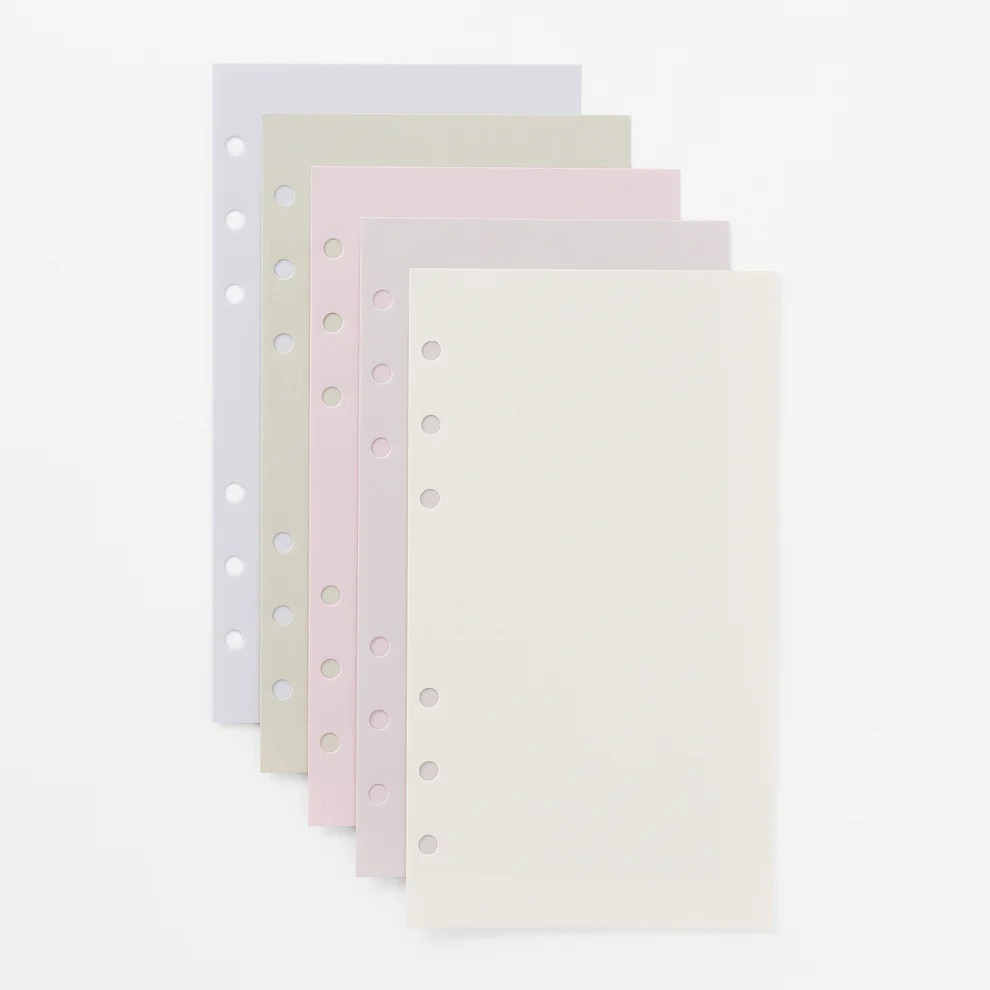 萬用手冊內頁｜無塗布紙 5色 空白｜BIBLE SIZE｜TAKEO PAPER / 日本