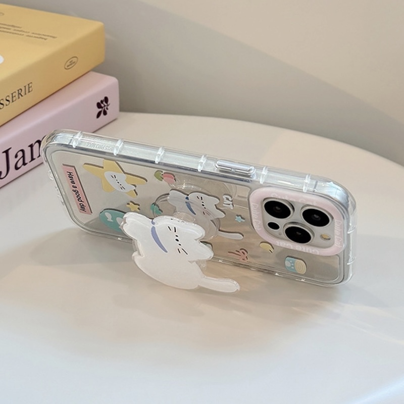《09227》鏡面甜品貓咪手機殼(含支架)