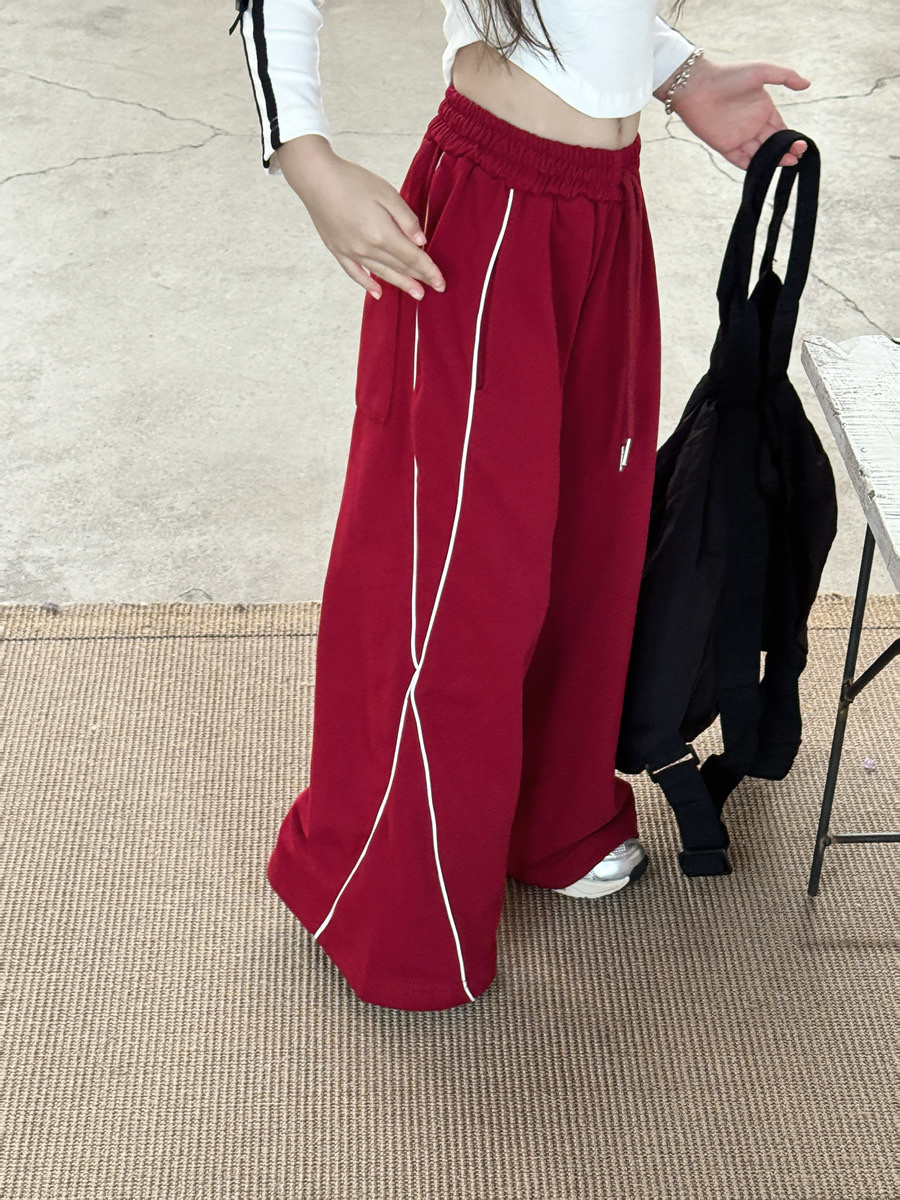 拼接設計嘻哈運動褲