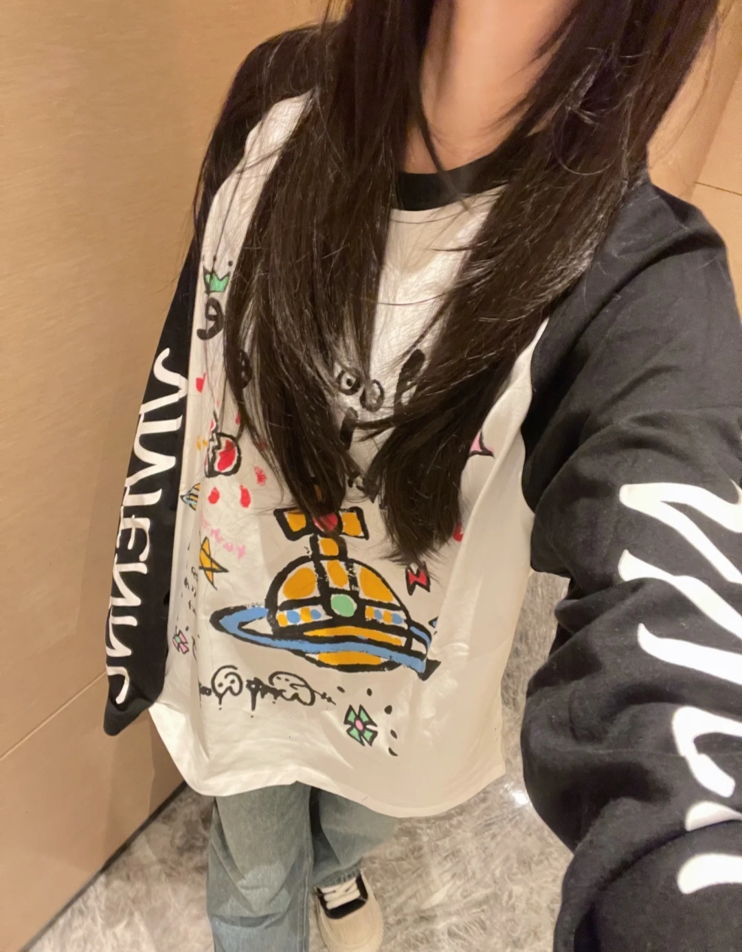 Vivienne Westwood 白色經典圖案 Tee 男女可穿