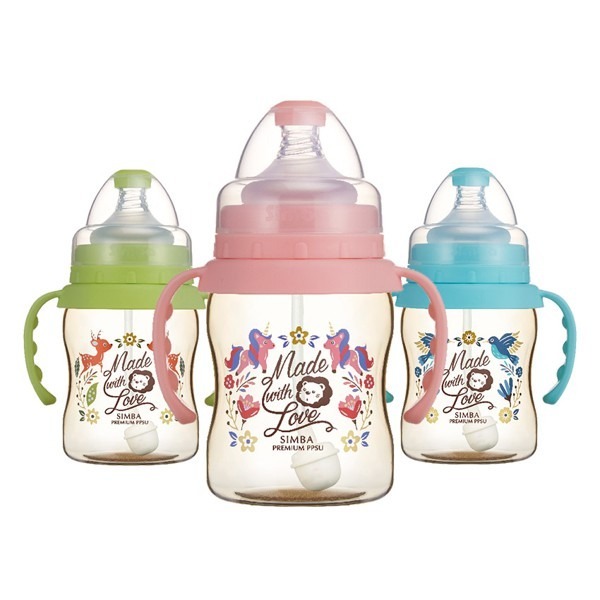 Simba - 桃樂絲PPSU自動把手寬口葫蘆小奶瓶(200mL)