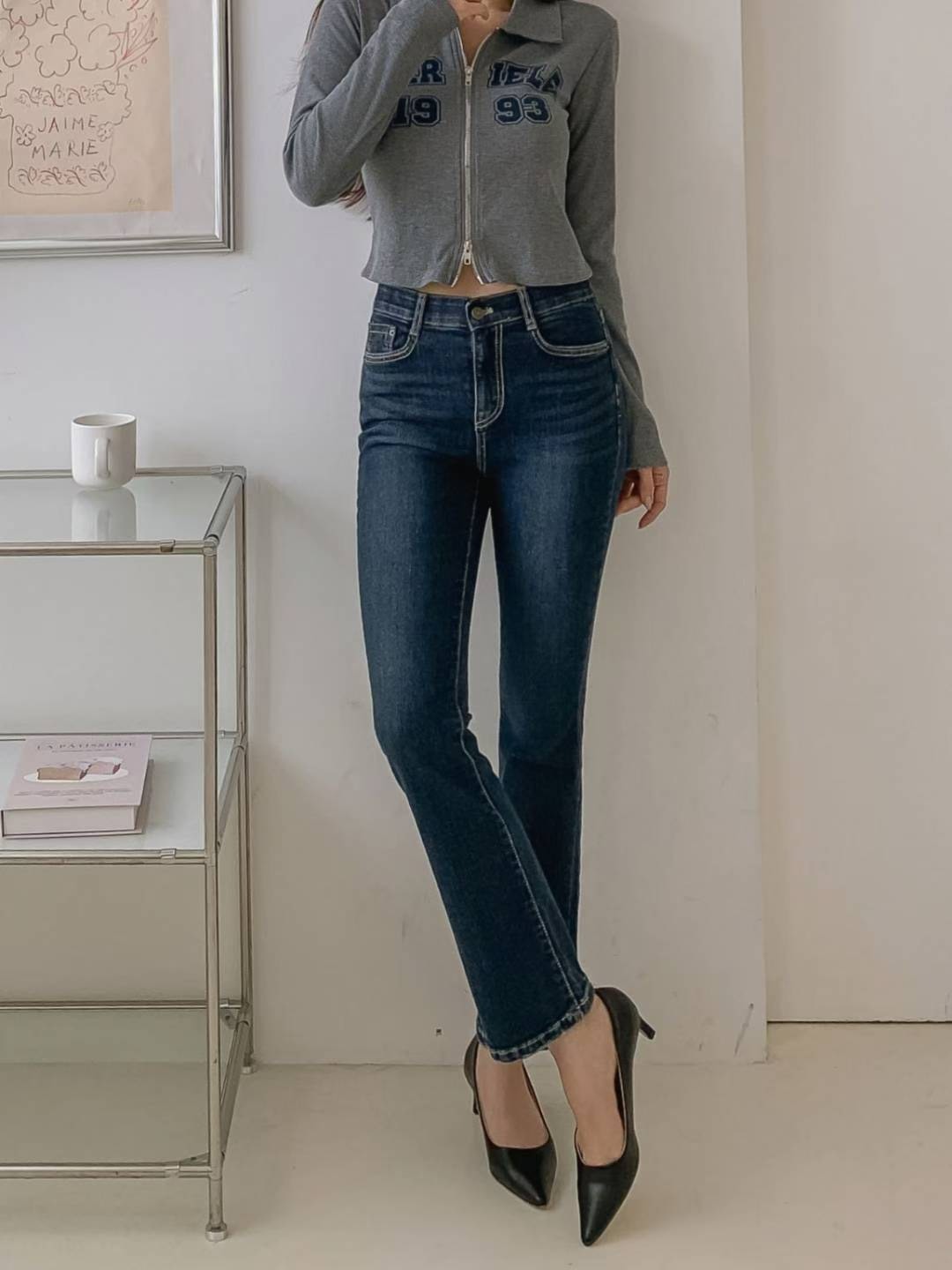 2083牛仔喇叭長褲