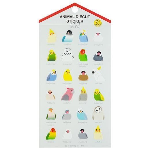 鳥 動物表情 霧面透明貼紙 可重複黏貼 ｜日本Greeting Life