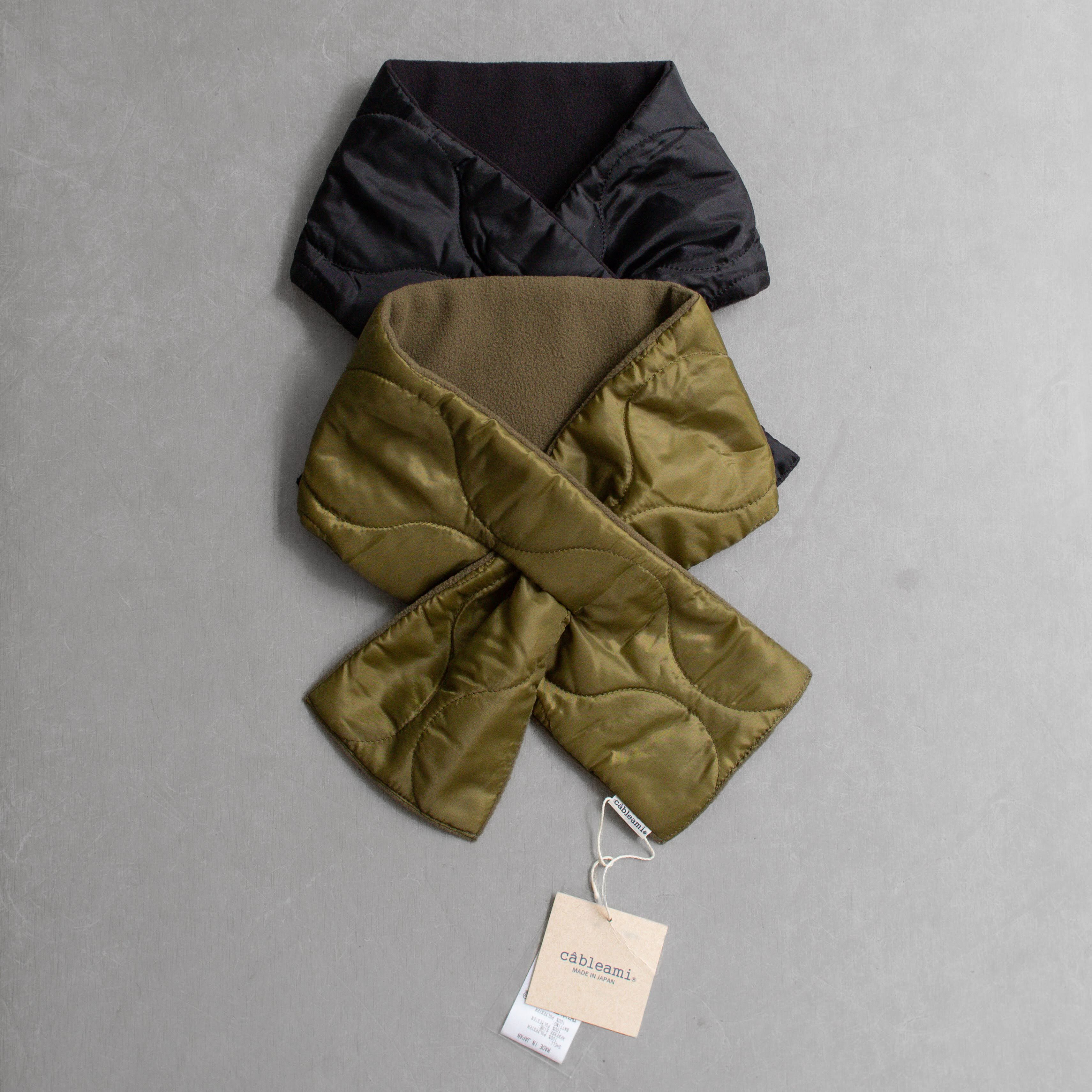 CÂBLEAMI MILITARY QUILT SCARF 2 COLORS 絎縫 刷毛 圍巾 兩色