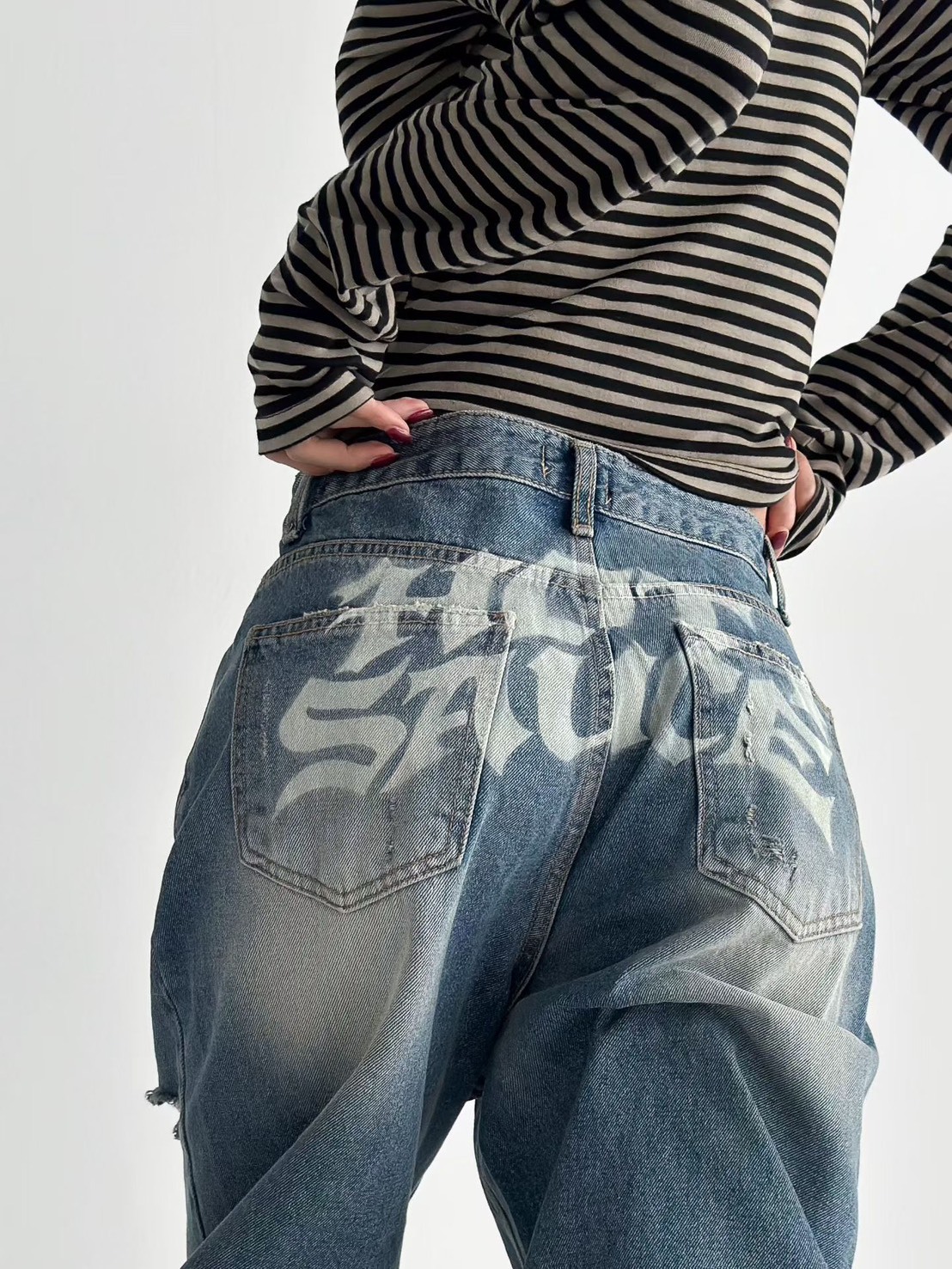 700 HOT SAUSE牛仔長褲