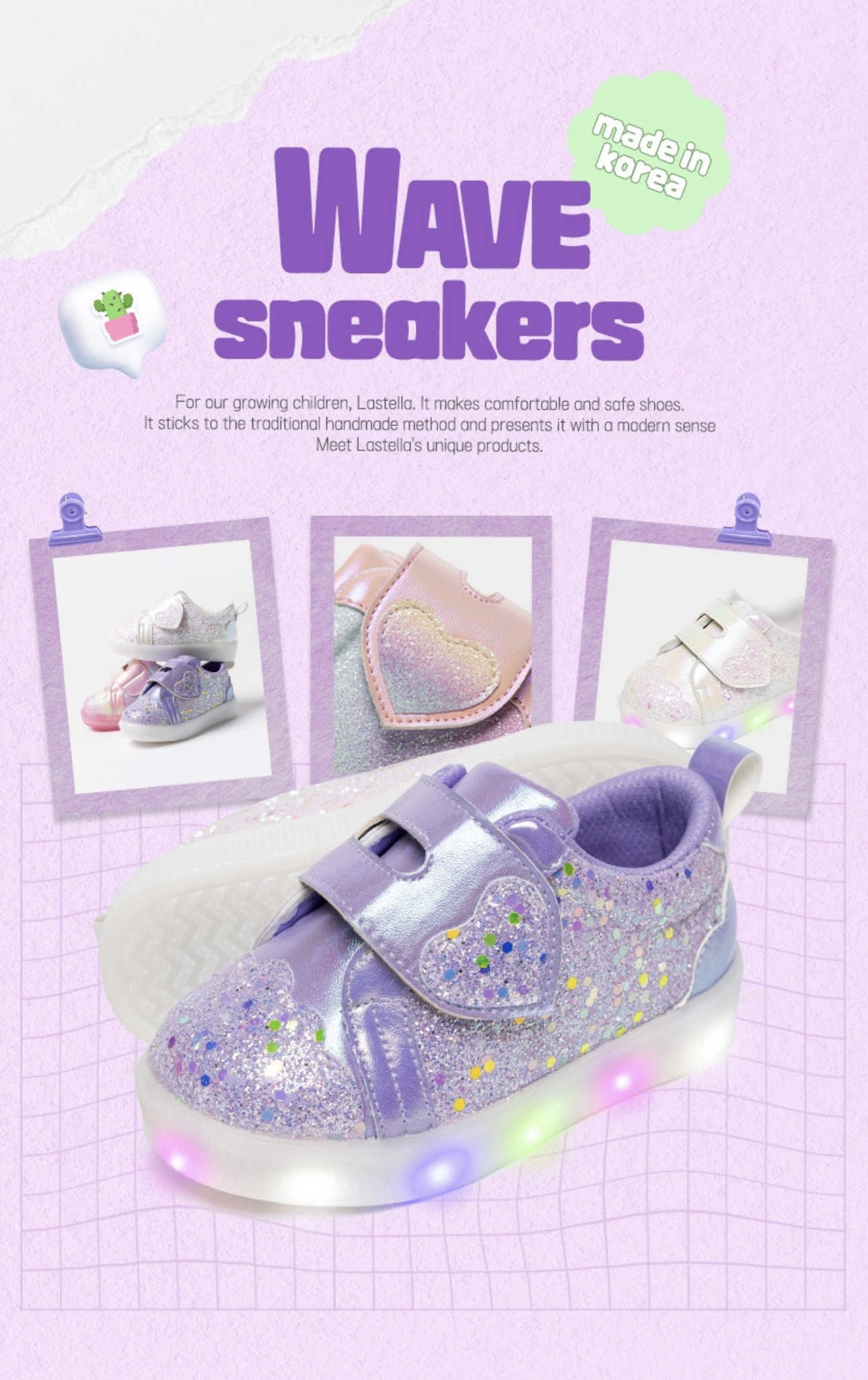 La Stella Heart Wave LED Sneakers
