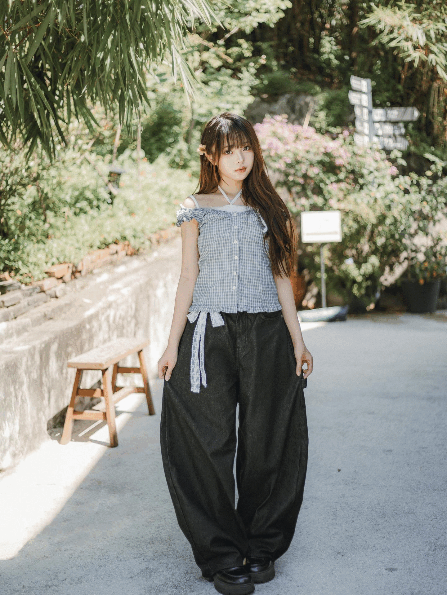 【網站預訂優惠】豹紋十字架彎刀褲