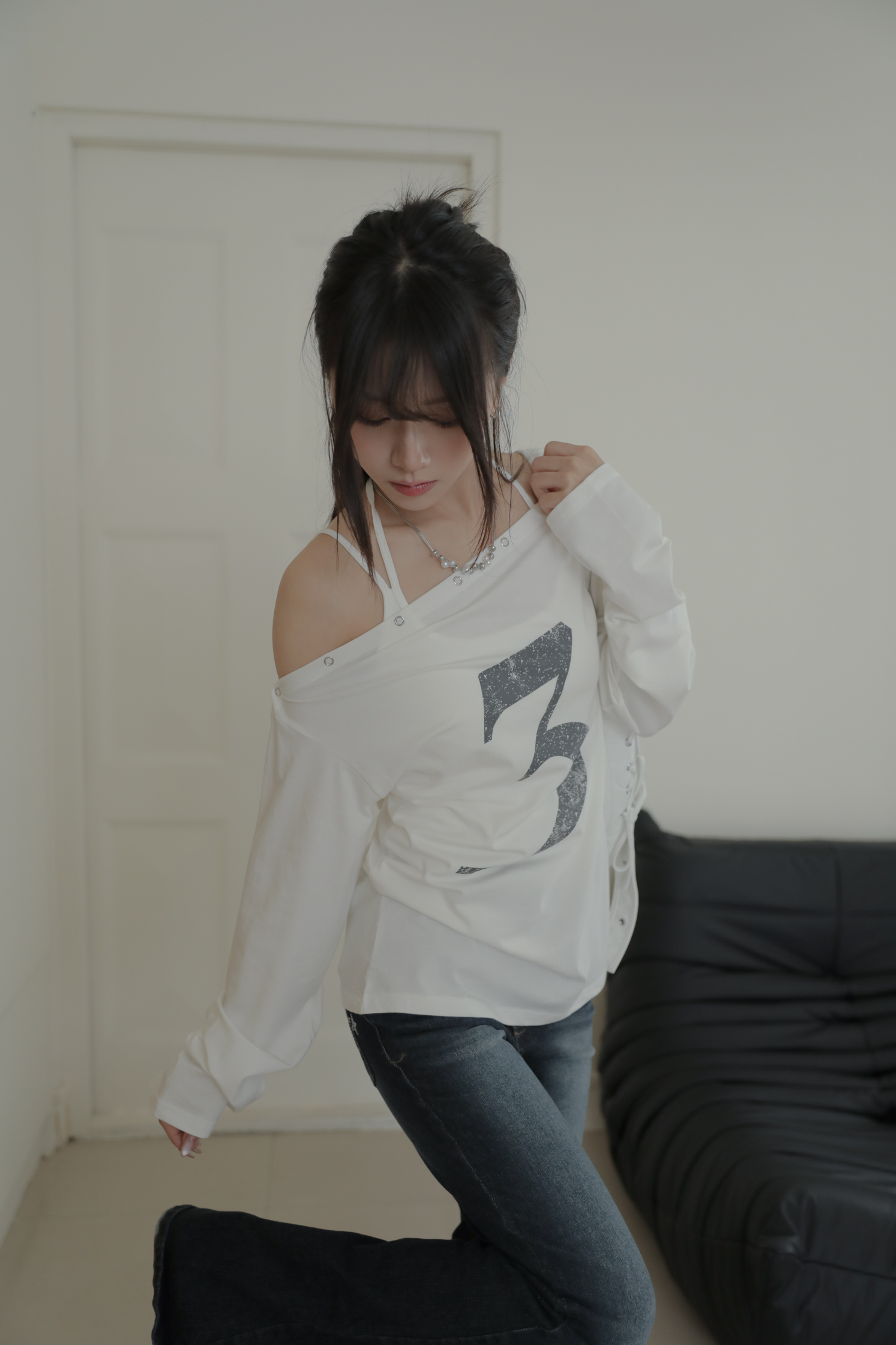 3 Snap Button Tee #上衣