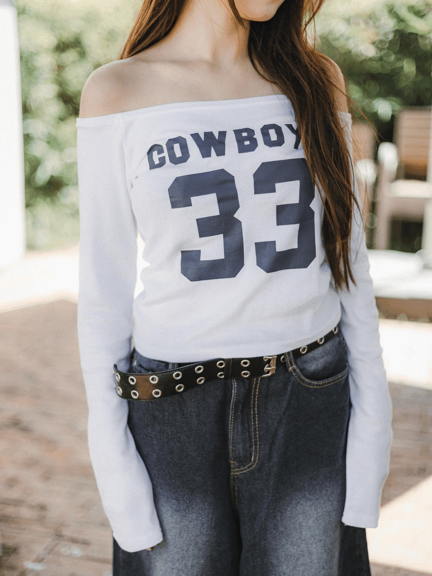 (長袖ver.) Cowboys 33 Off Shoulder Top