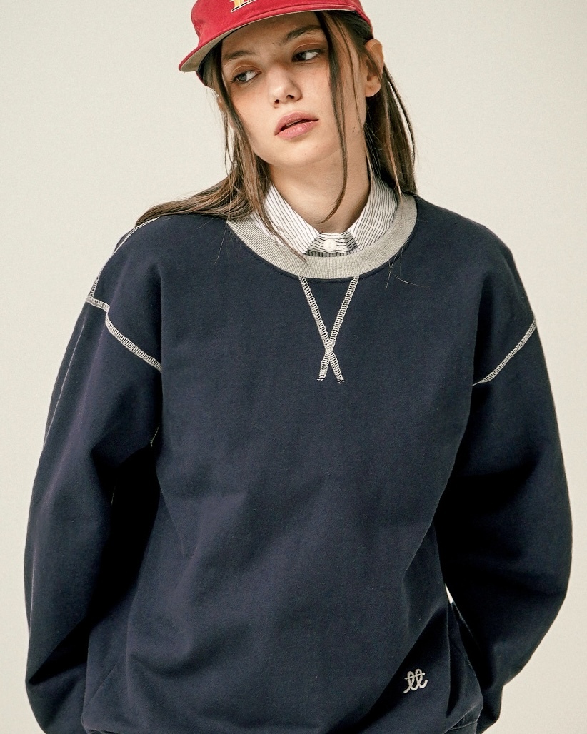 <預購> 韓國TWN TT NEW BASE復古感高磅純棉大學T