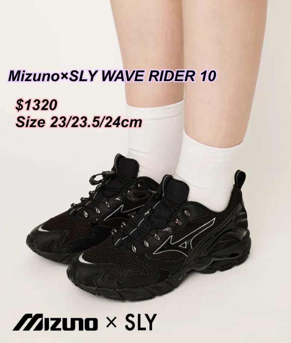Mizuno×SLY WAVE RIDER 10 黑色波鞋