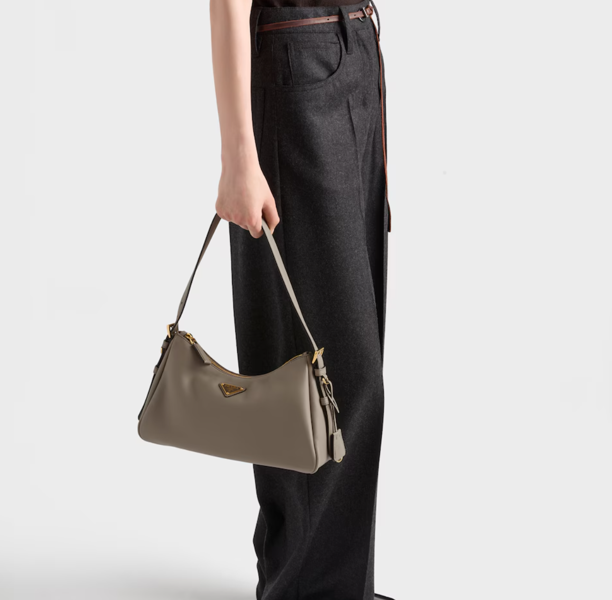 PRADA Aimée Medium Leather Shoulder Bag