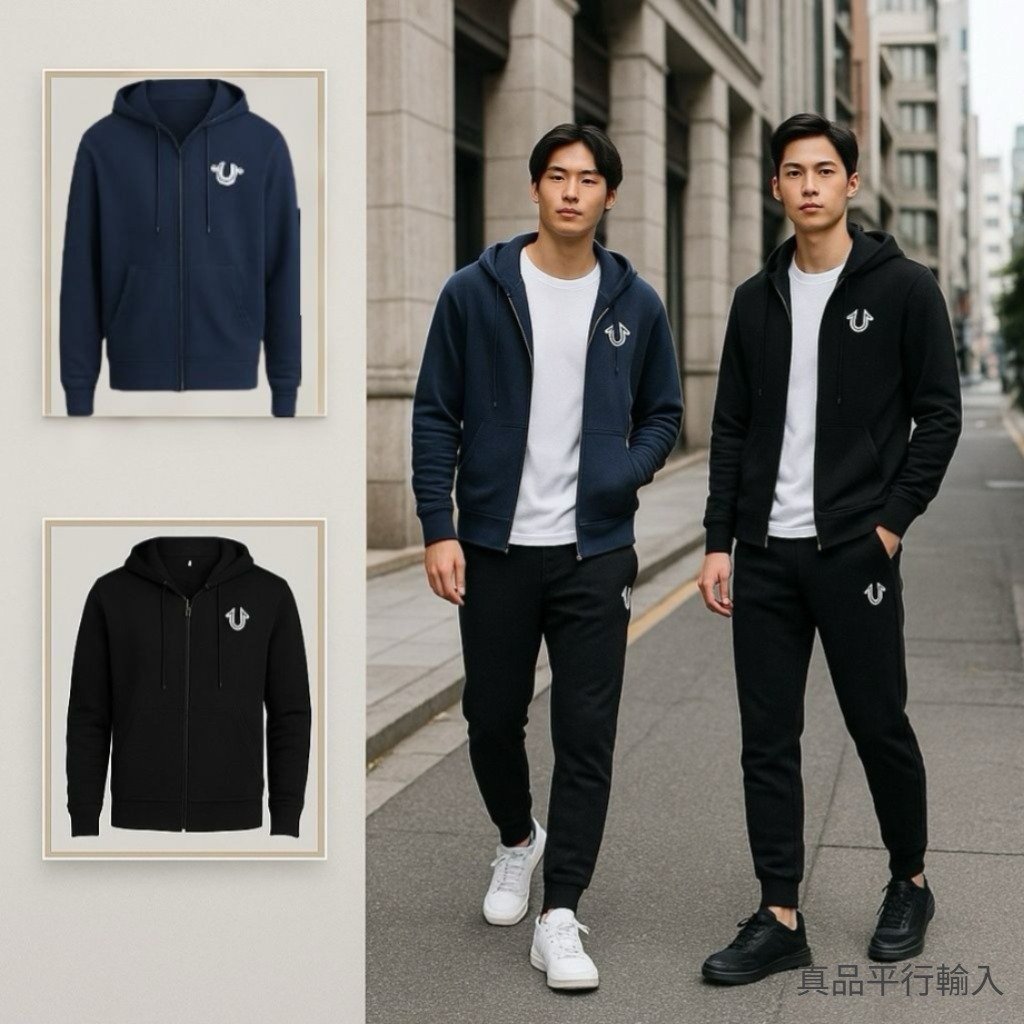 【預購】TRUE RELIGION H092256 男裝有帽拉鏈外套