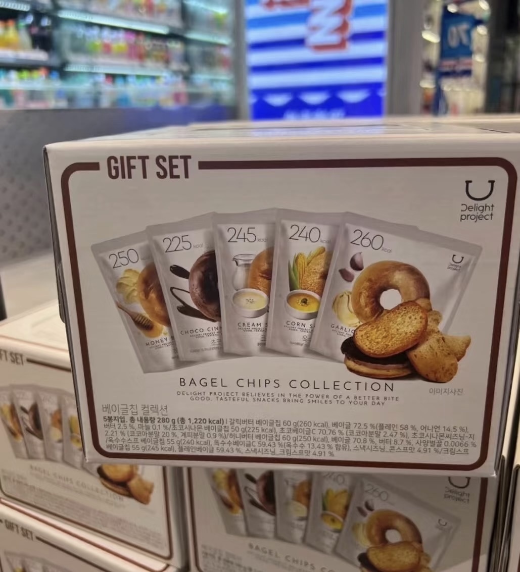 【現貨】LL092221 韓國Bagel Chip 低熱量貝果脆片餅乾 5包禮盒裝