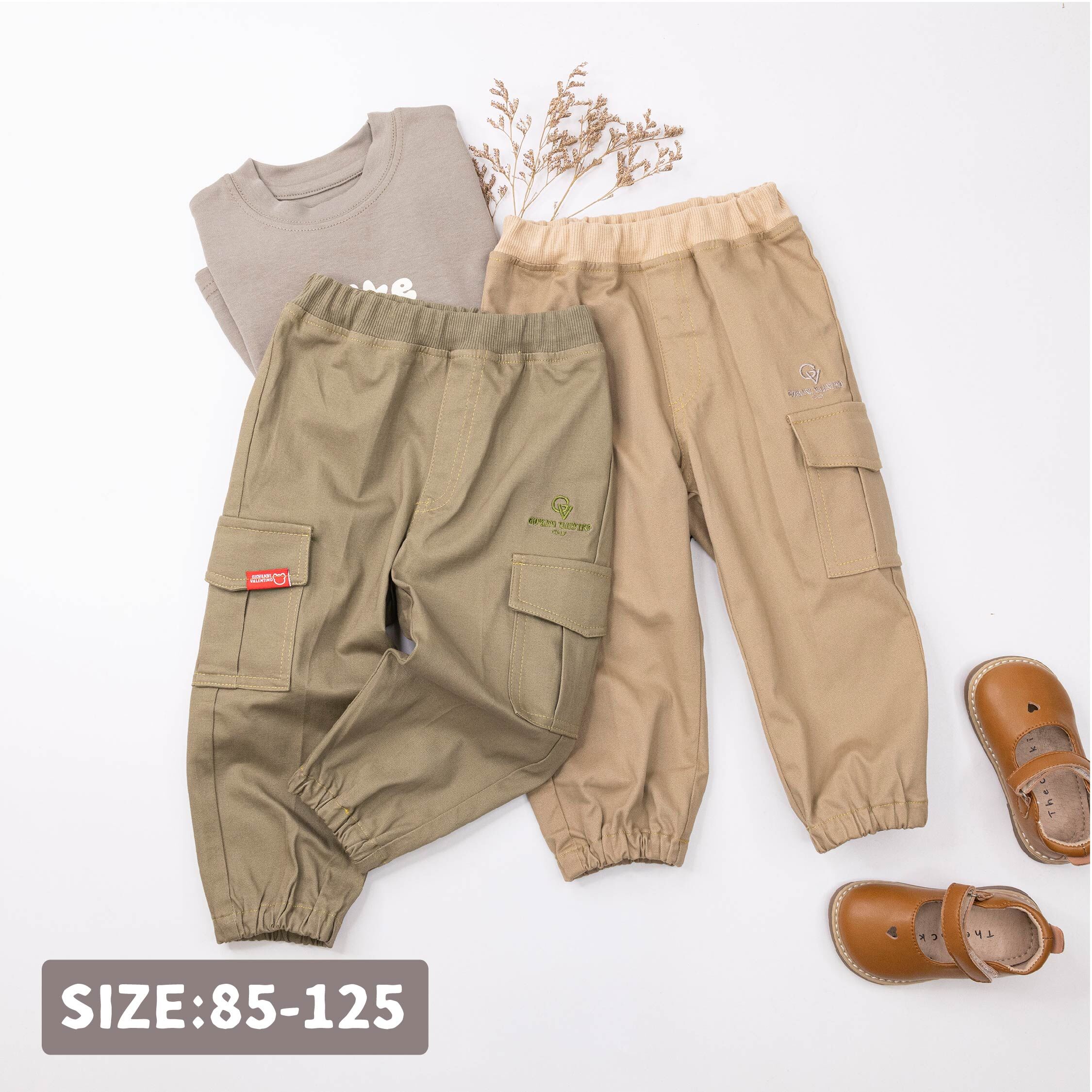 范侖鐵諾【52536】品牌小標側口袋設計縮口褲＊二色