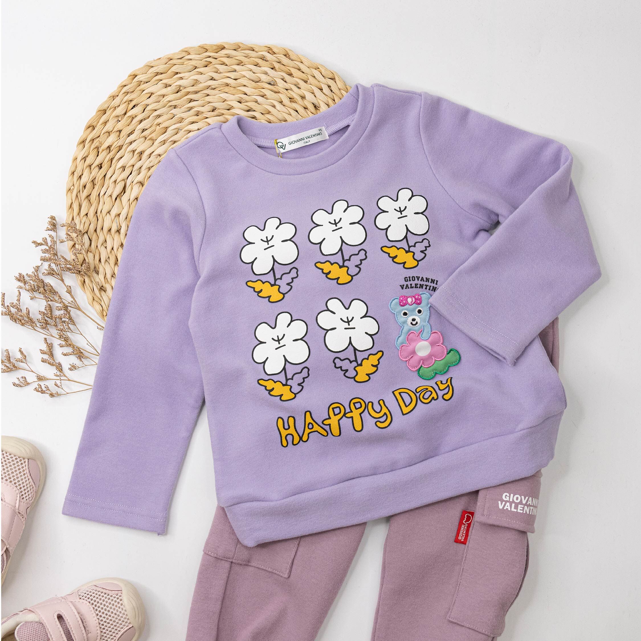 范侖鐵諾【52526】淘氣小熊花園躲貓貓圓領上衣＊二色